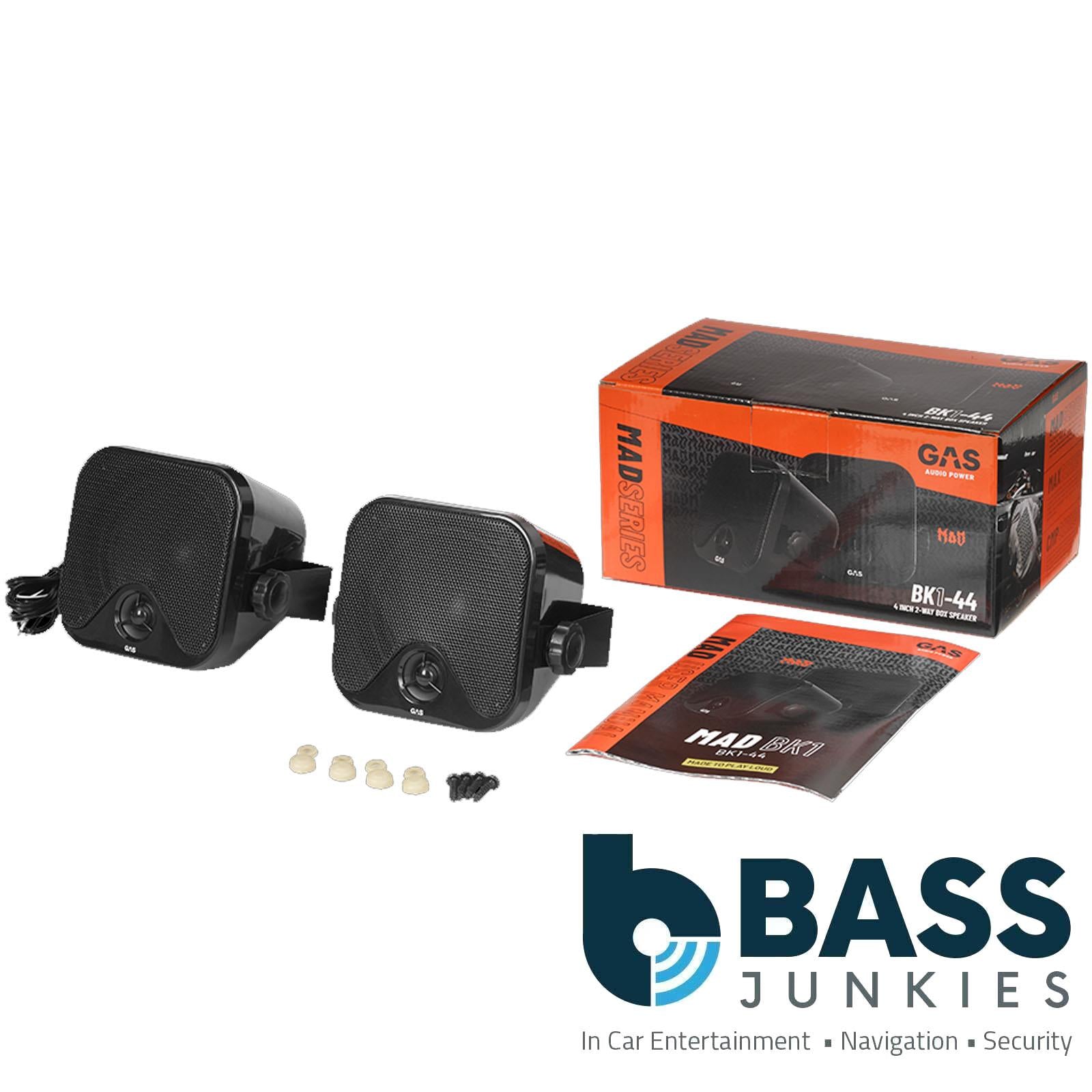 Gas MAD BK1-44 - 180 Watts 4 Inch 10.2cm 2-way box Speaker Set