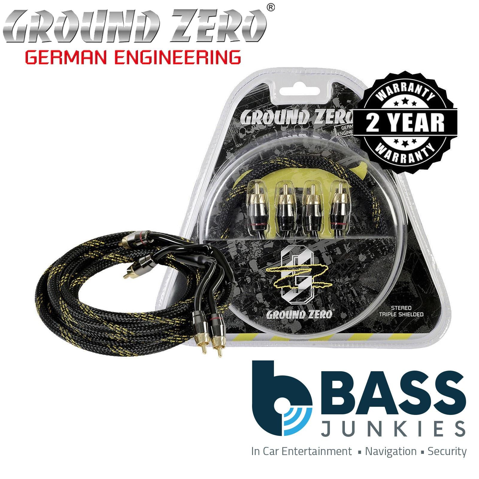 Ground Zero GZCC 5.49X-TP - 5.49m Pi-Sized RCA / cinch cable