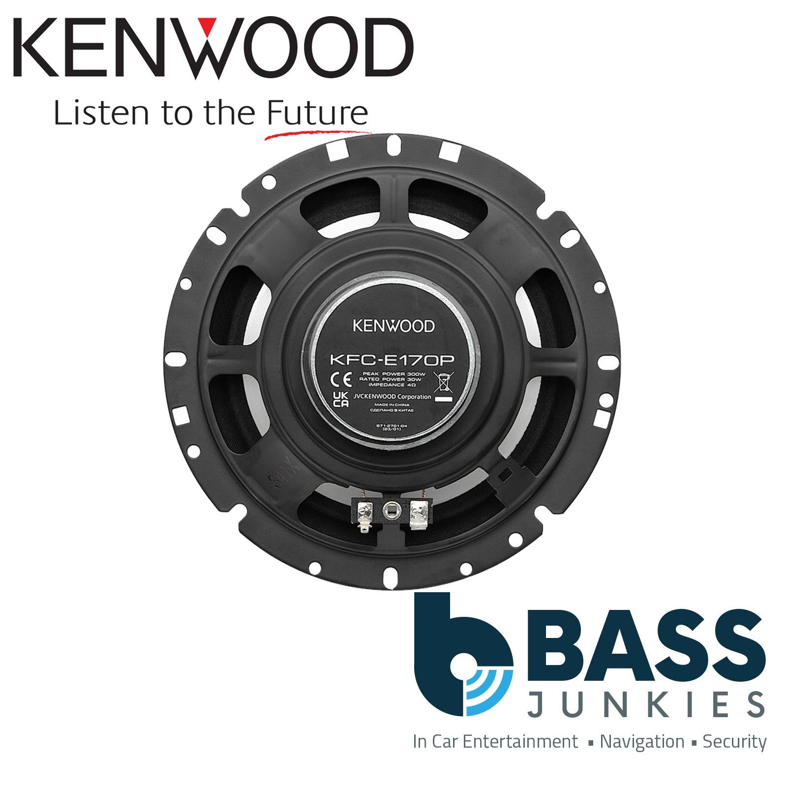 Kenwood KFC-E170P - 17 cm 6.5" 300 Watts 2 Way Component Car Van Door Speakers