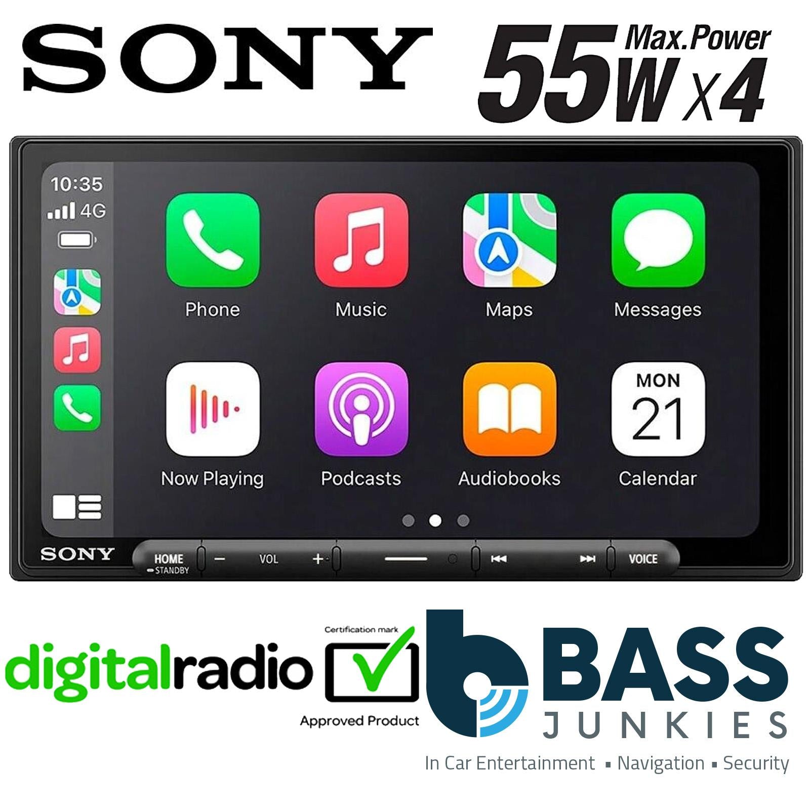 Sony XAV-AX4050 6.95" Wireless CarPlay Bluetooth DAB+ Android Car Stereo Screen