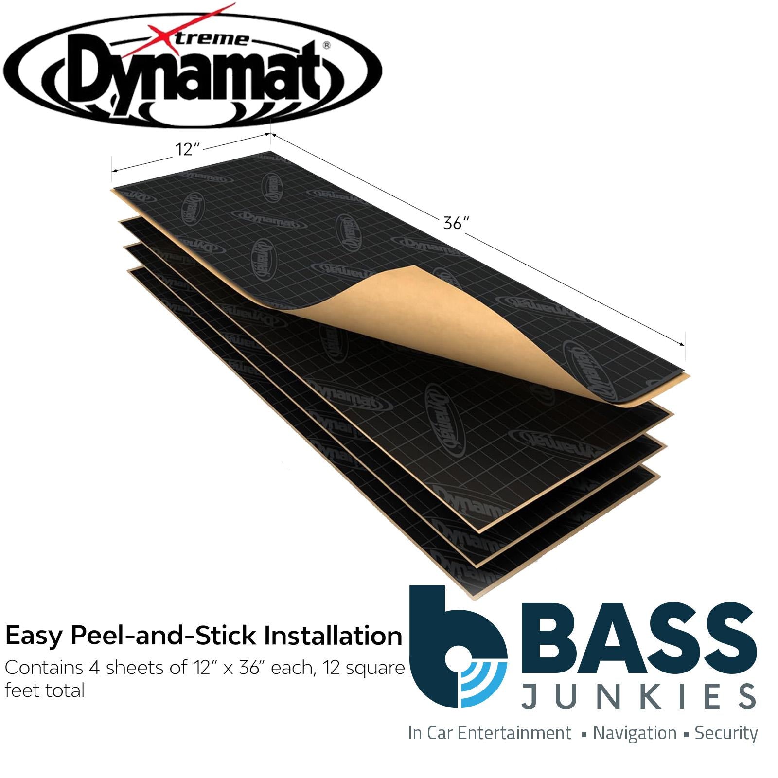 Dynamat DYN10435 - Xtreme Door Kit 12 sq.ft 12" x 36" x 4 Sheets Car Sound Deadening Mat