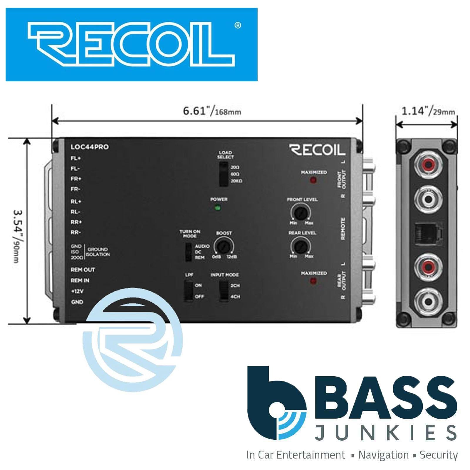 Recoil PLC44PRO - 4 Channel Active Line Output Convertor Handling 400 Watts RMS