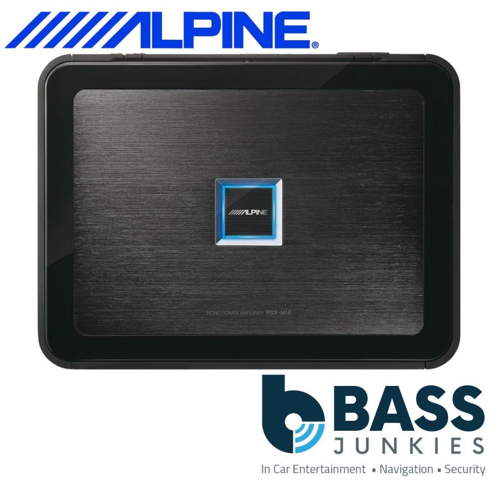 Alpine PDX-M12 1 Channel Monoblock 1200 Watts Class-D Digital Car Bass Sub Subwoofer Amp Amplifier
