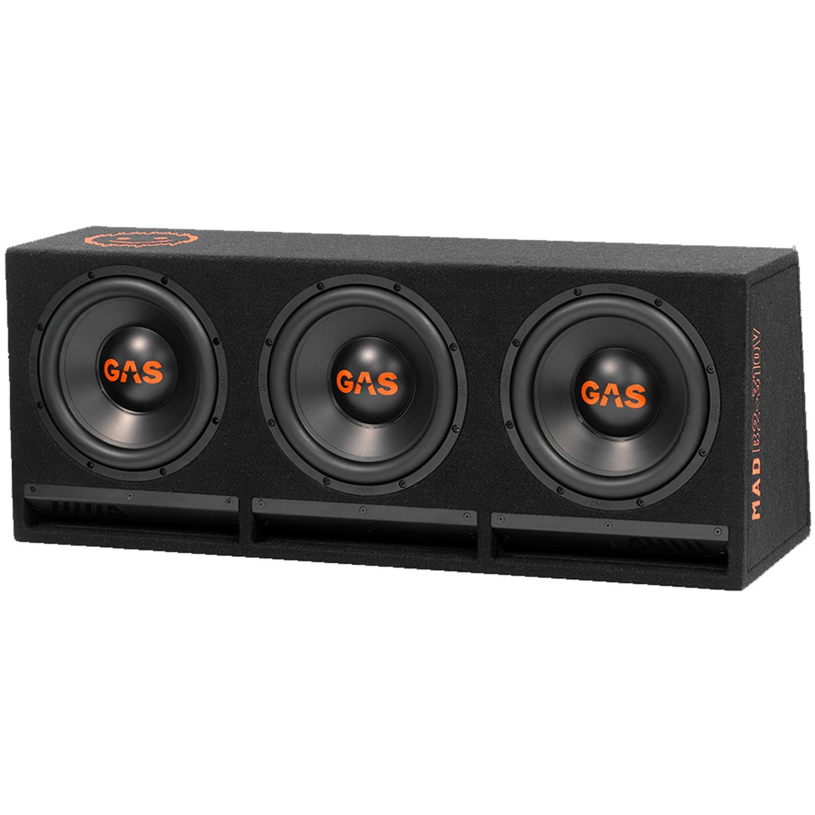 Gas MAD B2-310V - 1800 Watts 10 Inch 25cm Triple Vented Enclosure Car Subwoofer