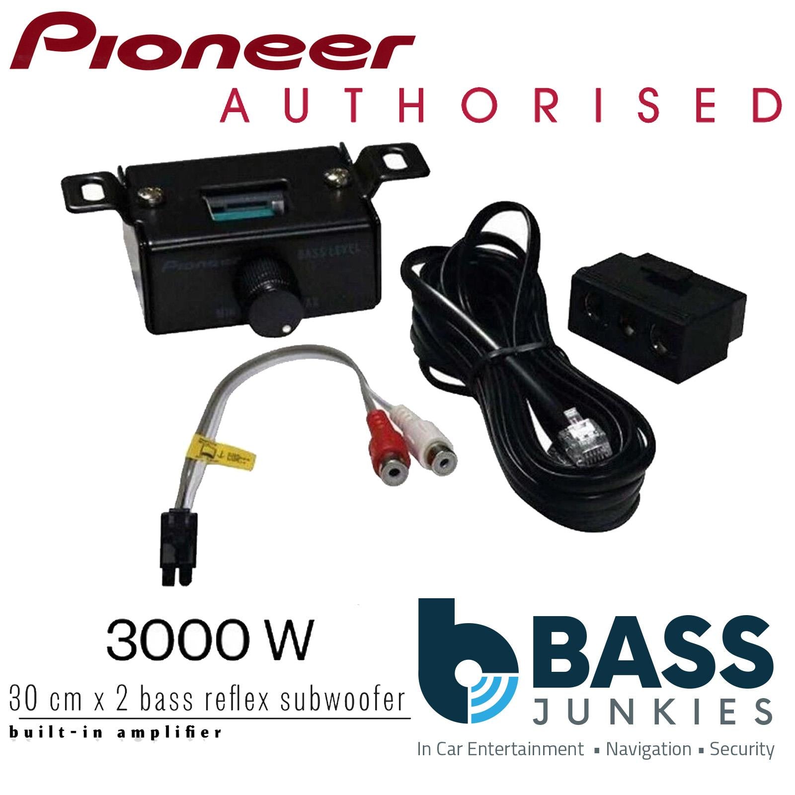 Pioneer TS-WX1220AH - 3000 Watts Twin 12" Active Car Subwoofer Slot Ported Bass Box Enclosure