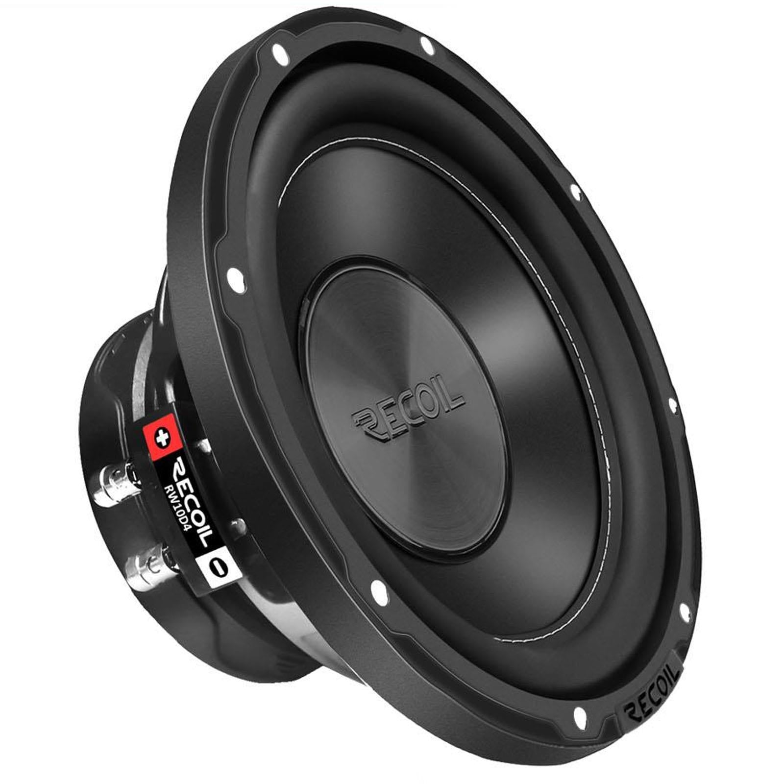 Recoil RW10D4 - 500 Watts 10" Inch 25cm Dual Voice Coil 4-Ohm Car Sub Subwoofer