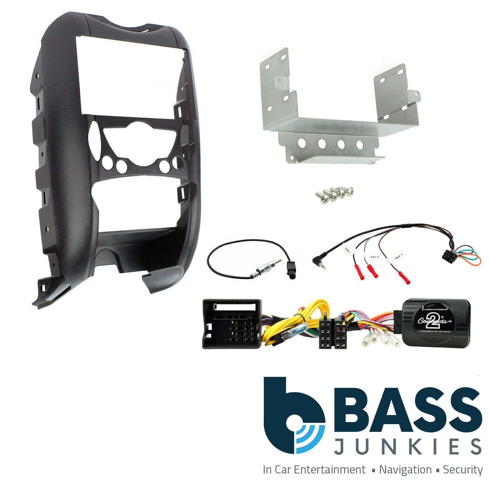 Connects 2 CTKBM02 - BMW MINI R55/R56/R57 2006 - 2012 Double Din Facia & Steering wheel Interface Fitting Installation Kit