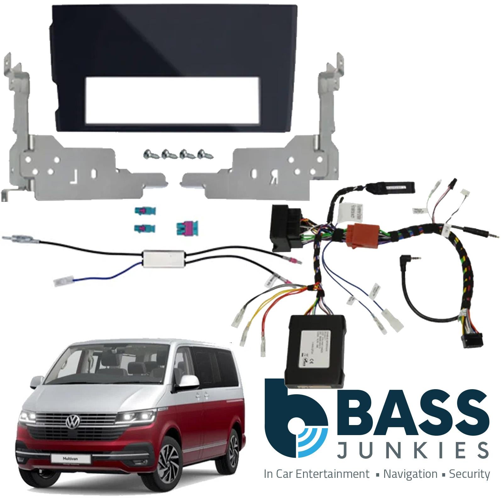 Alpine KIT-F9VW-T61 Halo 9 Halo 11 Fascia Panel & Steering Wheel Interface Fitting Kit For VW T6.1