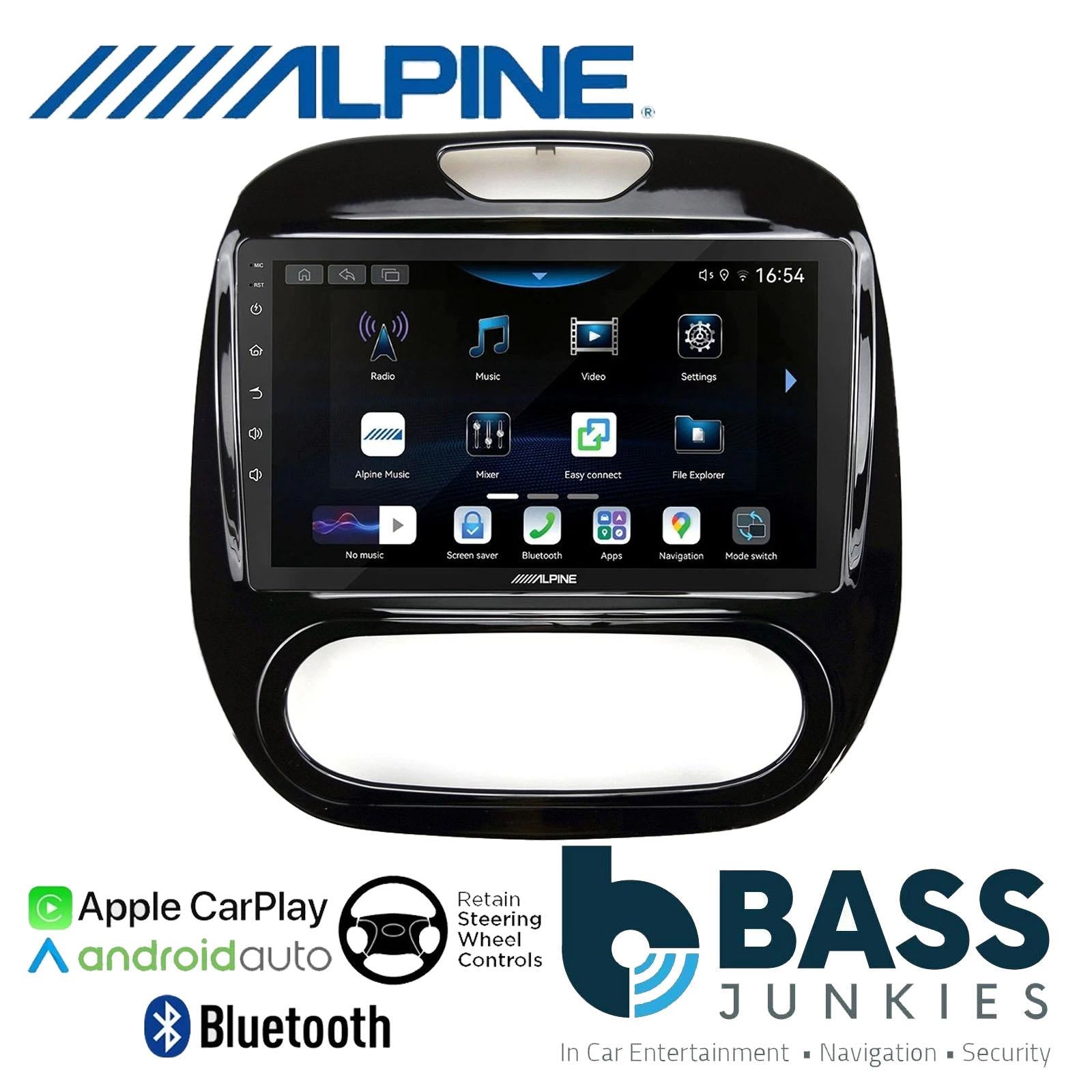Alpine 9" CarPlay Android Car Stereo Kit For Renault Captur Black 2013 - 2017