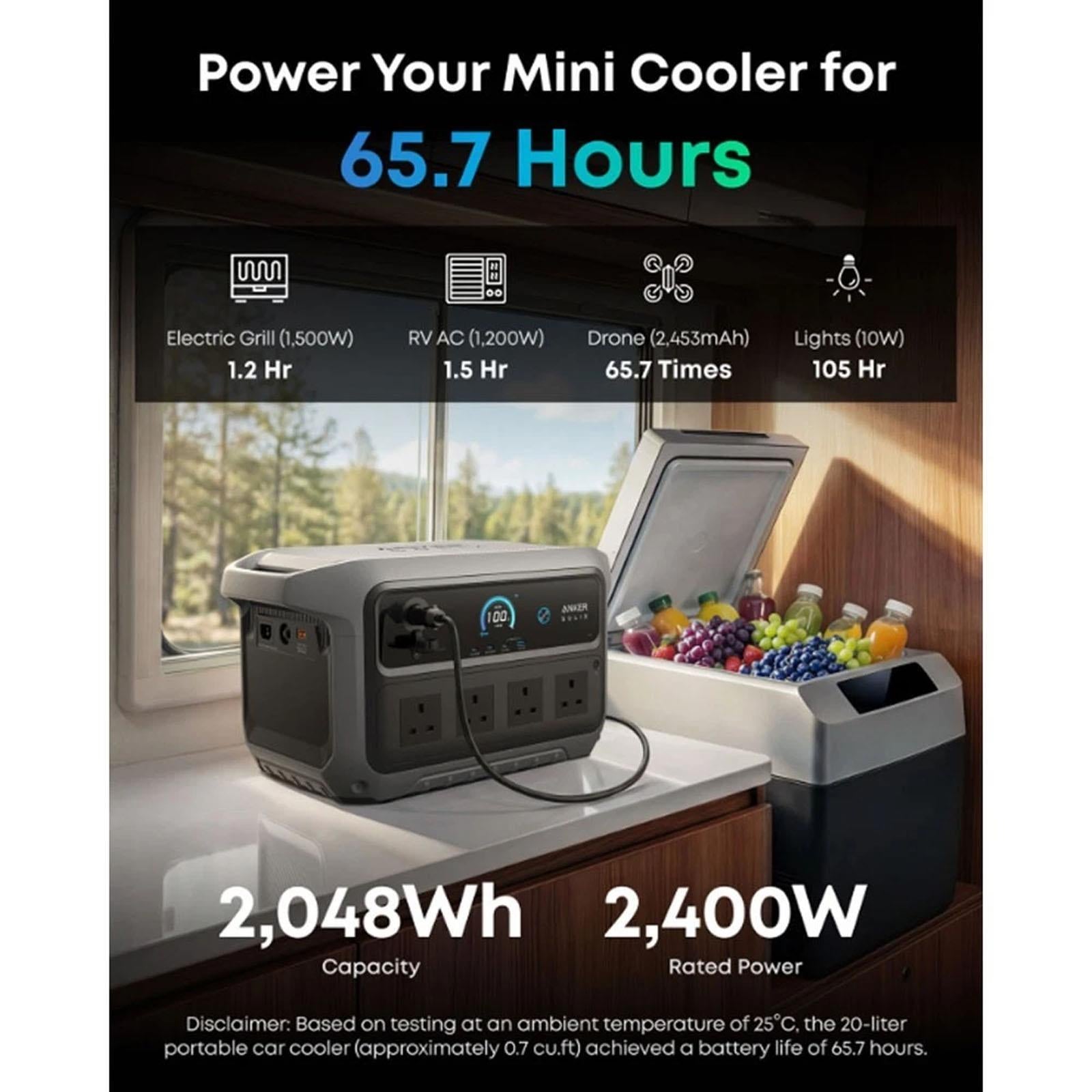 Anker SOLIX C2000 Gen 2 2048Wh 2400W Portable Power Station LiFePO4