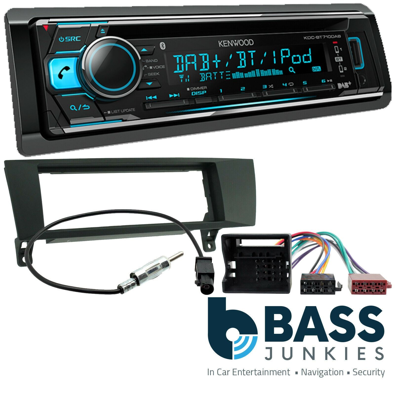 BMW 1-Series 2004-2011 Kenwood Bluetooth DAB CD Spotify Car Stereo Wiring Kit