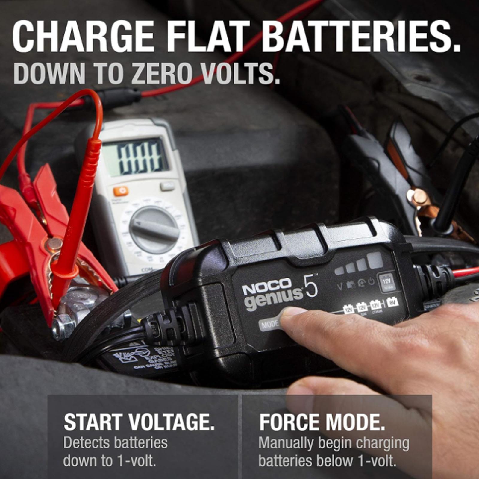 NOCO GENIUS5UK - 5A Smart Battery Charger 6V 12V Lithium AGM EFB Gel