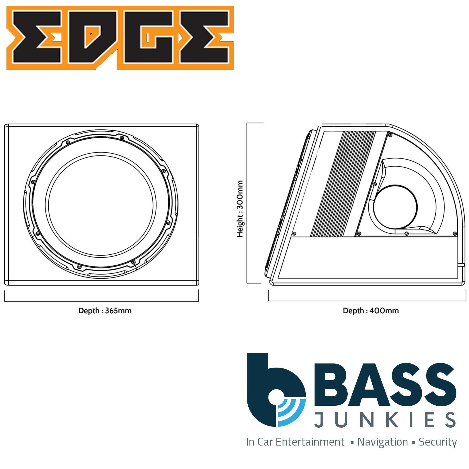 EDGE Audio EDB10A-E0 - 750 Watts 25 cm / 10” Active Amplified Car Bass Box Sub Subwoofer Enclosure