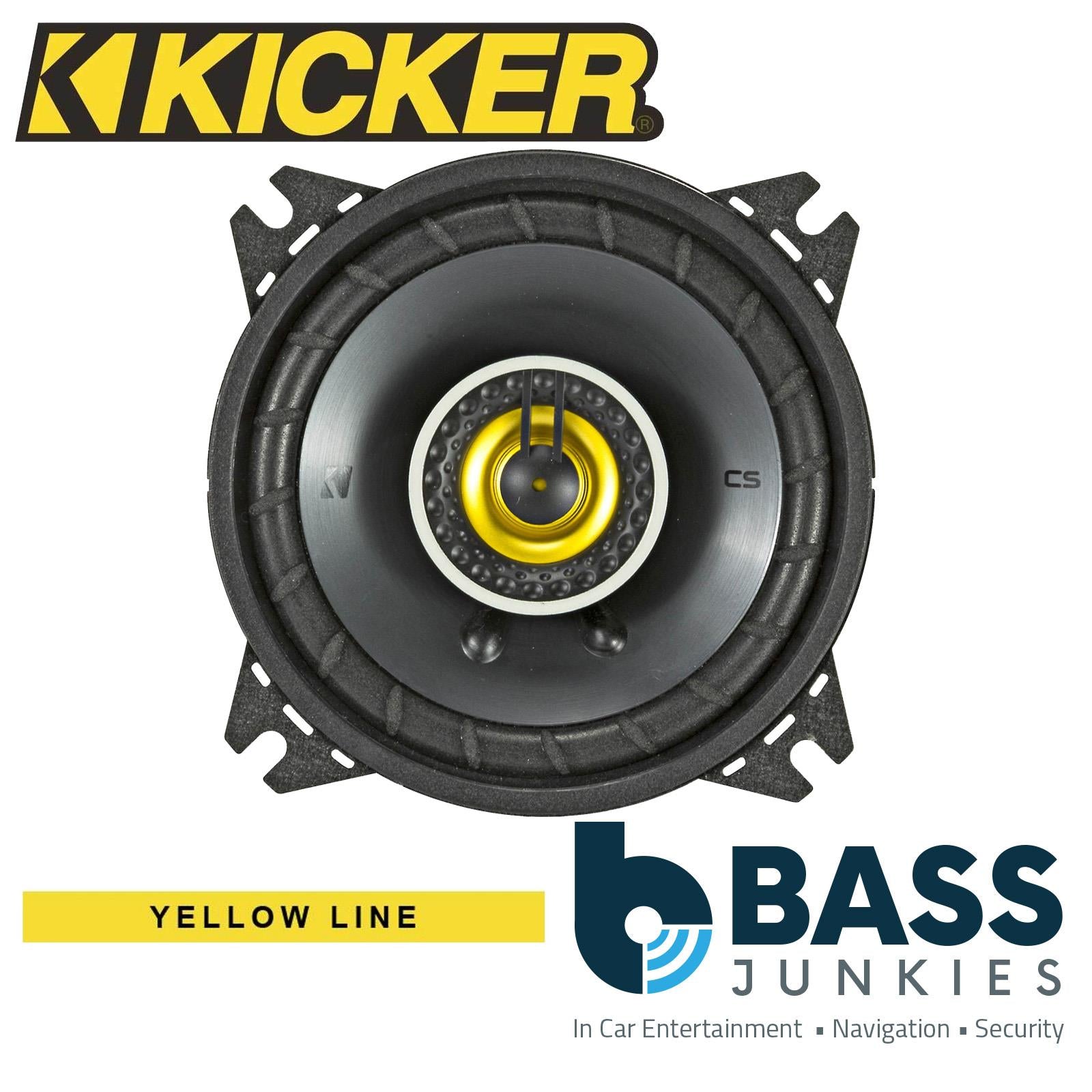 Kicker CS Series 46CSC44 - 4" 100mm 300 Watts Coaxial 2-Way Car Door Speakers
