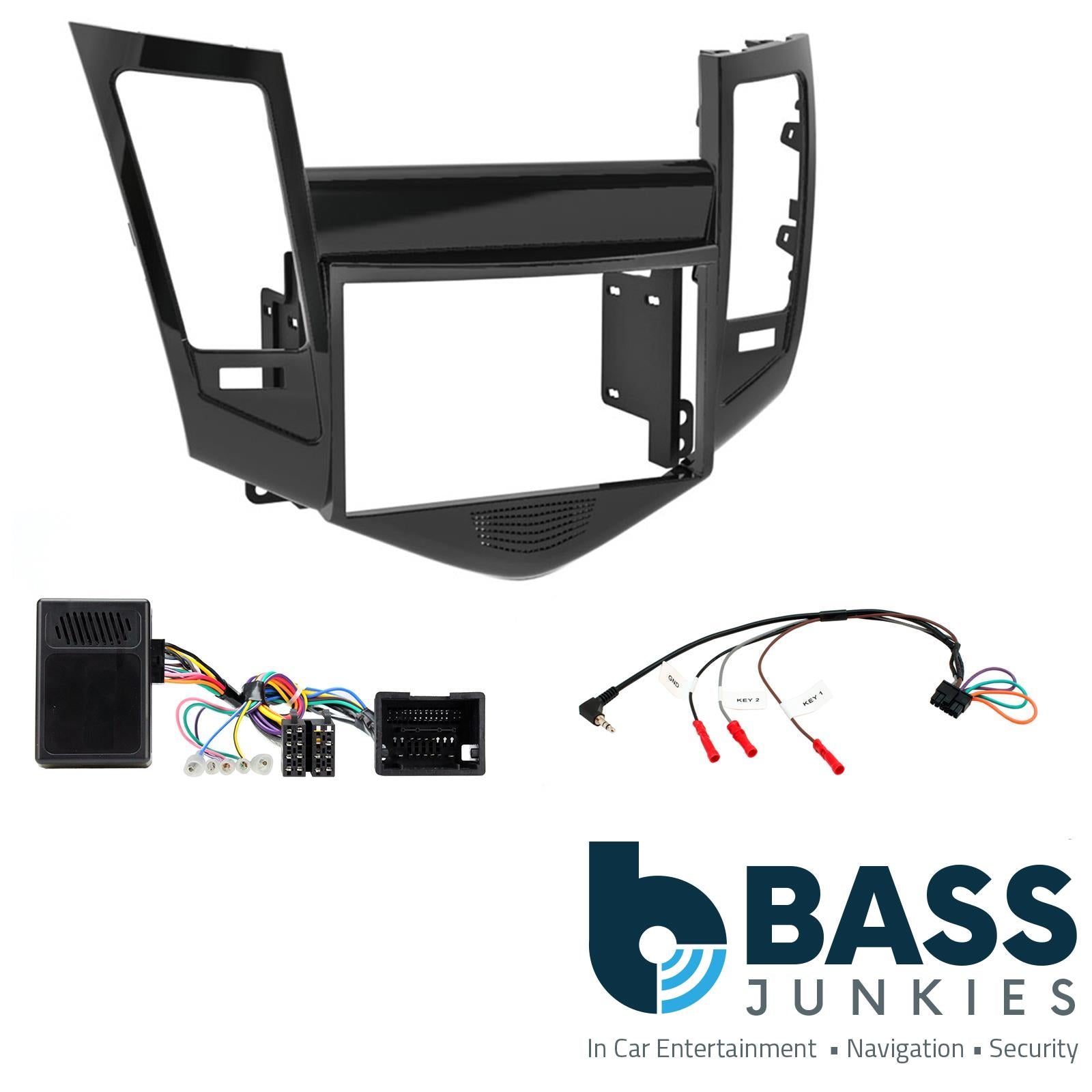 Connects 2 CTKCV01 - Chevrolet Cruze 2009 - 2012 Double Din Facia & Steering wheel Interface Fitting Installation Kit