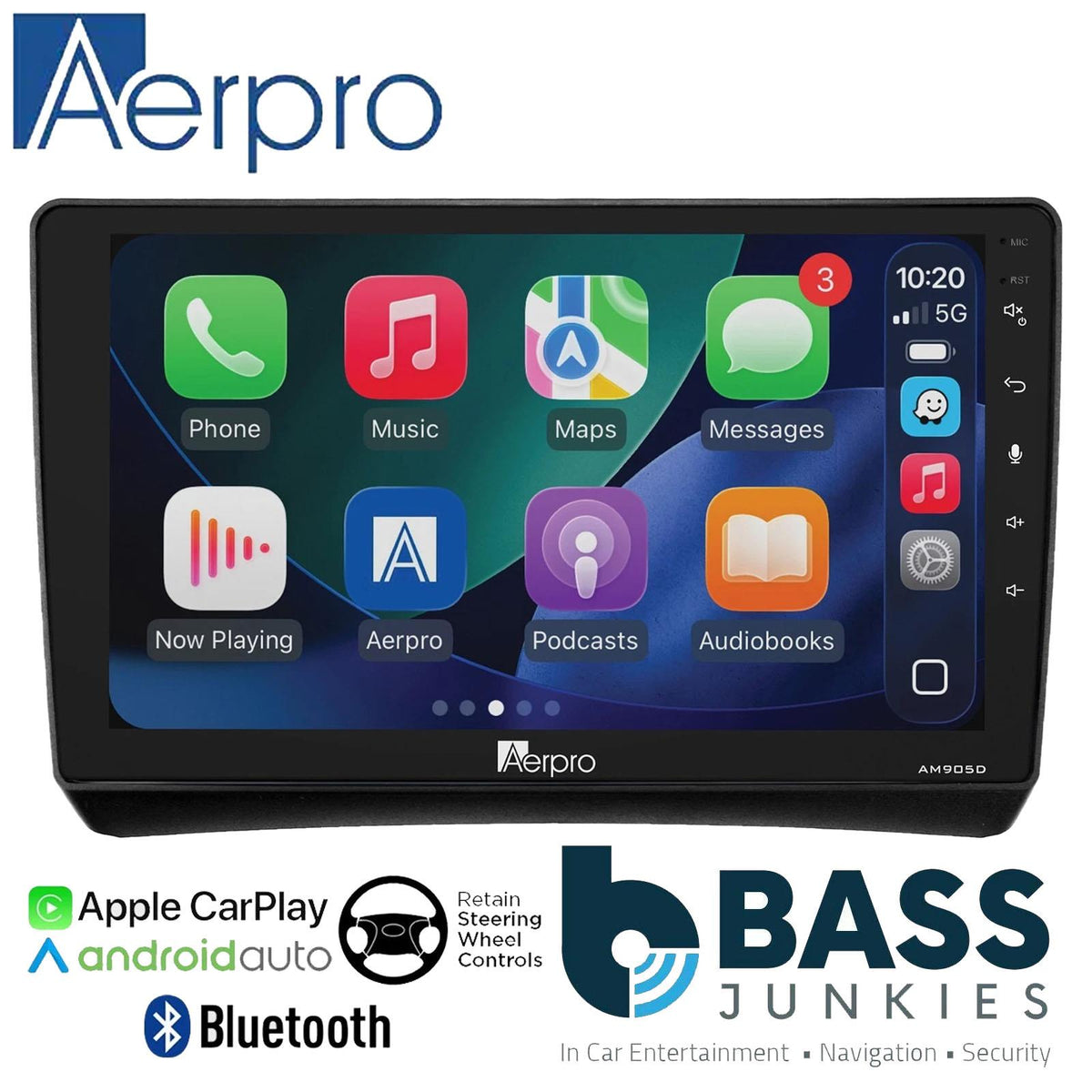 Aerpro 9" DAB CarPlay Android Car Stereo Fitting Kit For Mazda MX-5 1989 - 1998