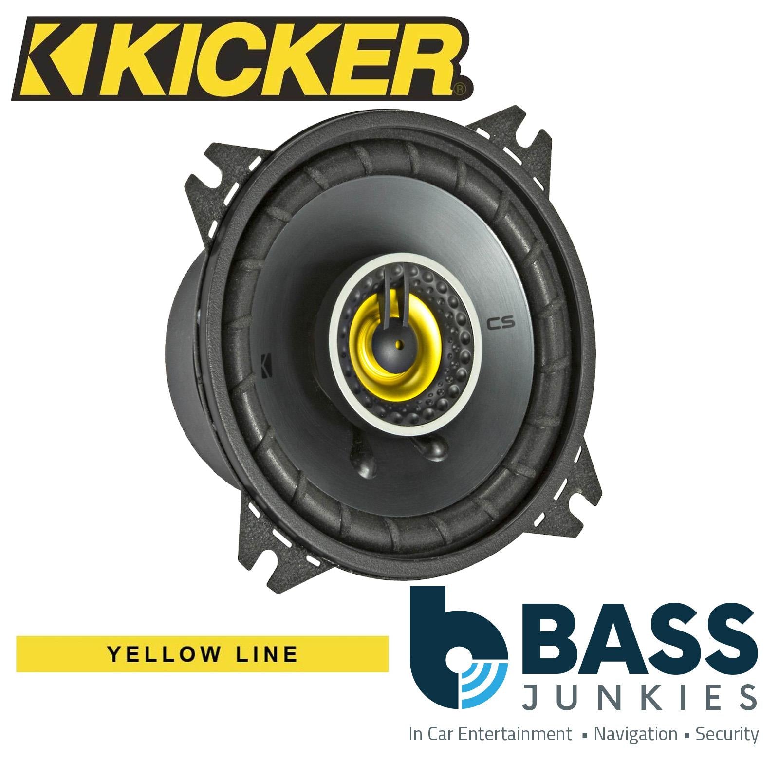 Kicker CS Series 46CSC44 - 4" 100mm 300 Watts Coaxial 2-Way Car Door Speakers