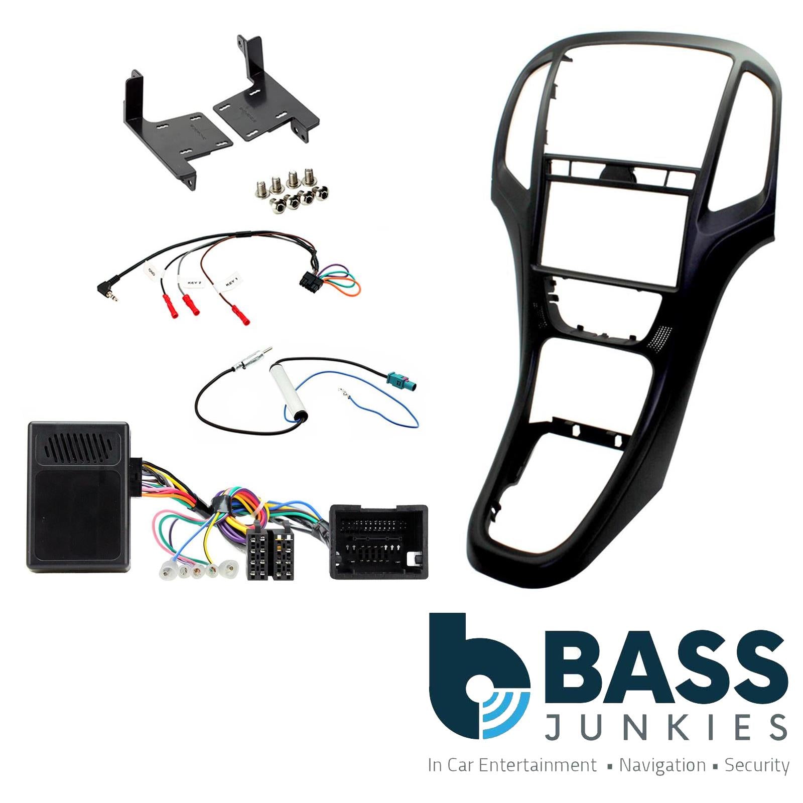 Connects2 CTKVX04 - Vauxhall Astra 2010 - 2015 Double Din Fascia & Steering Wheel Interface Installation Kit