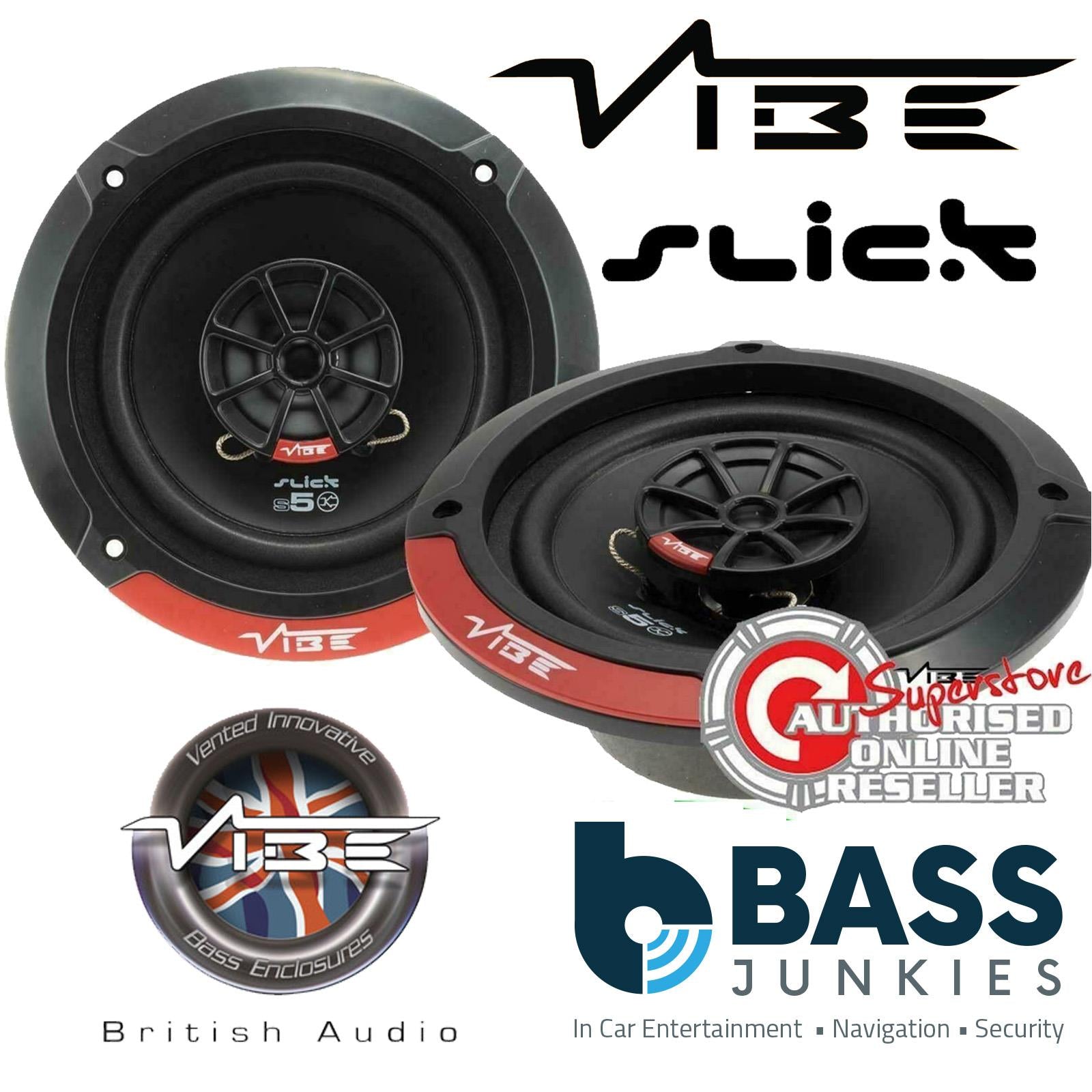 Vibe SLICK5-V7 13cm 420 Watts a Pair 2-Way Coaxial Car & Van Door Dash Speakers
