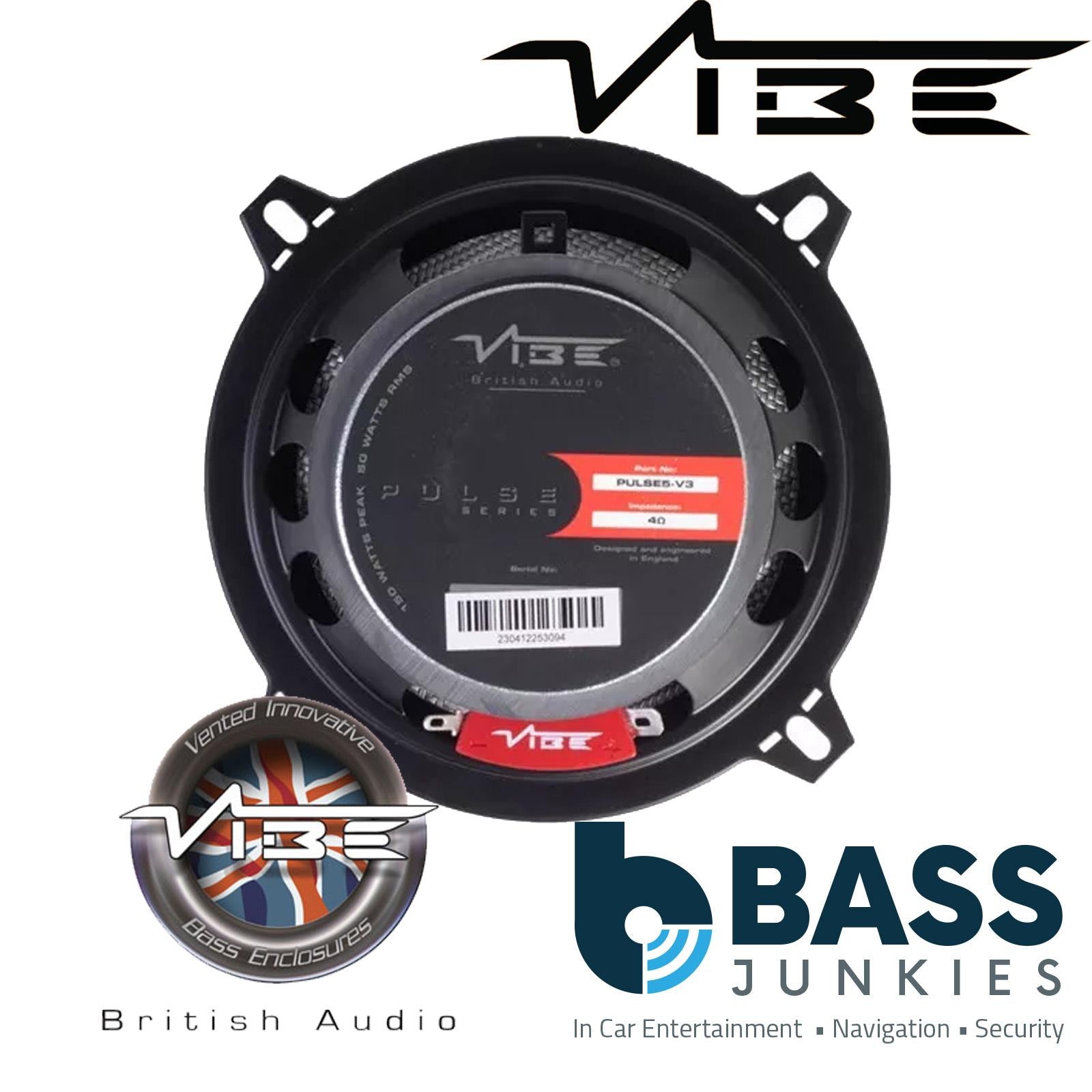 Vibe PULSE5-V3 5.25" 300 Watts 2 Way 130mm 13cm Car Van Coaxial Door Speakers