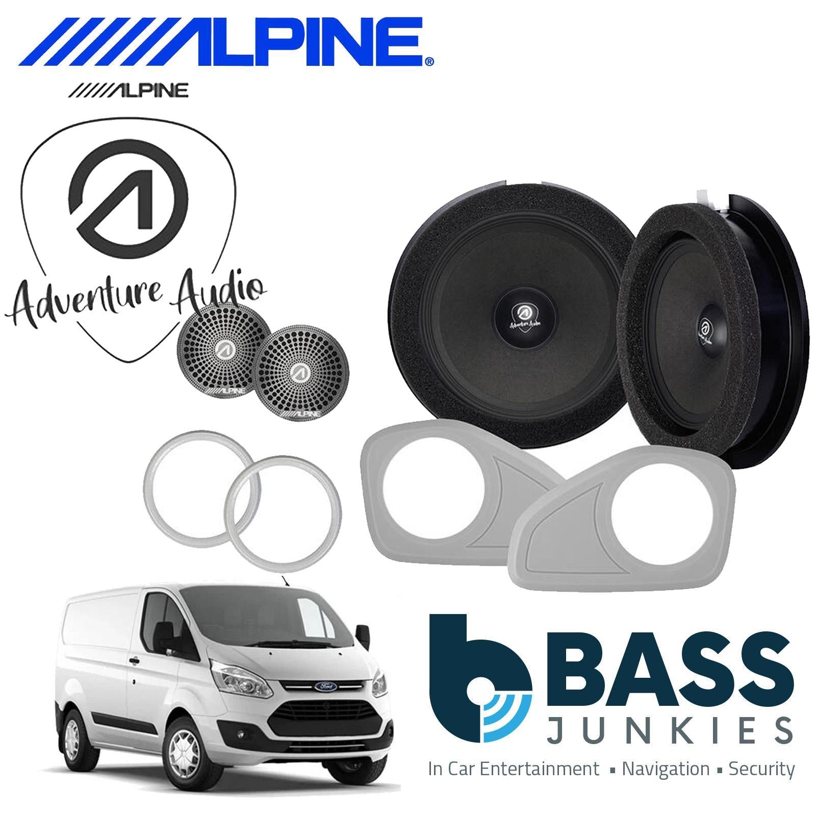 Alpine SPC-106TRA7-2 - 6.5" Component Car Speakers for Ford Transit Custom 7 2014 Onwards