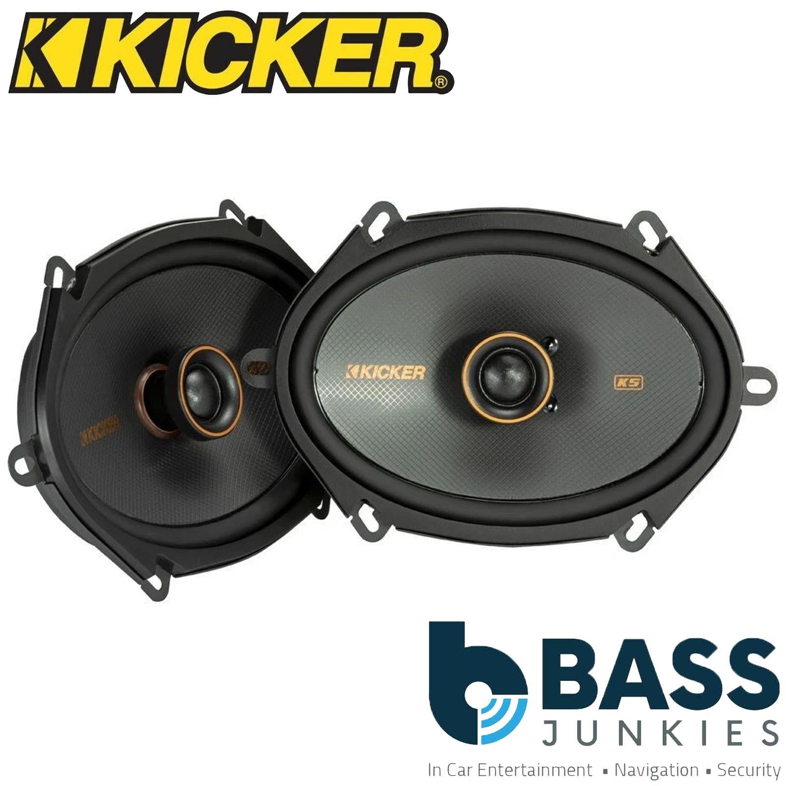 Kicker 51KSC6804 - KS Series 6x8" 150W Car Door Coaxial Car Speakers Pair