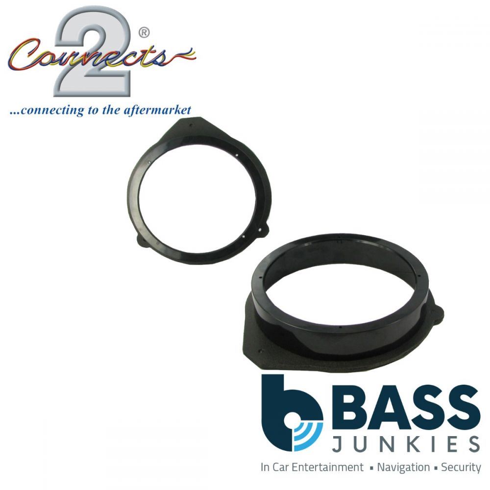 Connects2 CT25AU05 - Audi A3 A4 165mm 16.5cm 6.5" Front or Rear Door Speaker Adapter Brackets