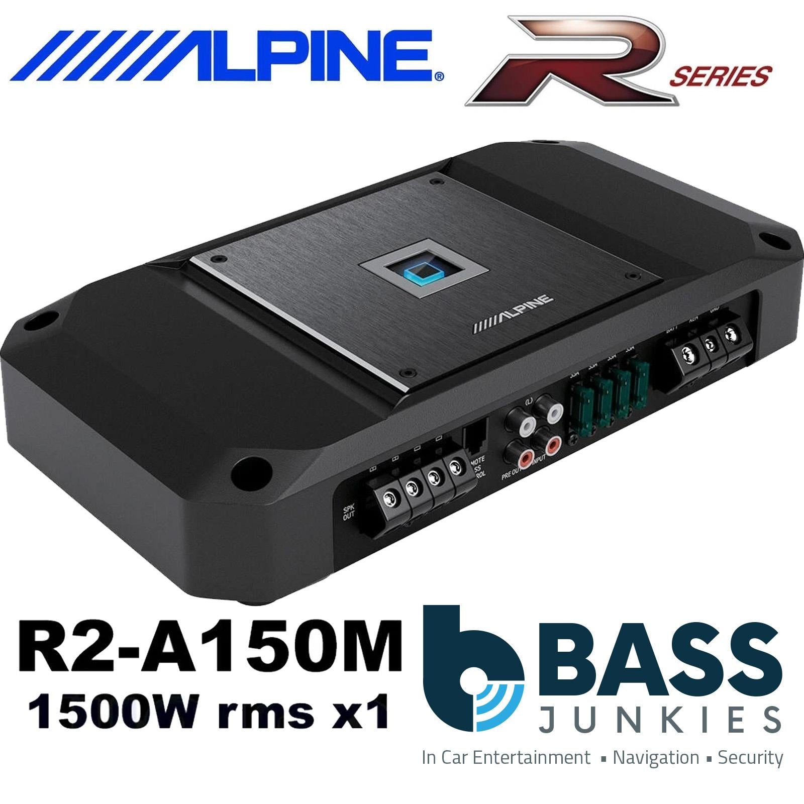 Alpine R2-A150M - R-Series 1500 Watts Hi-Res Mono Car Subwoofer Amp Amplifier