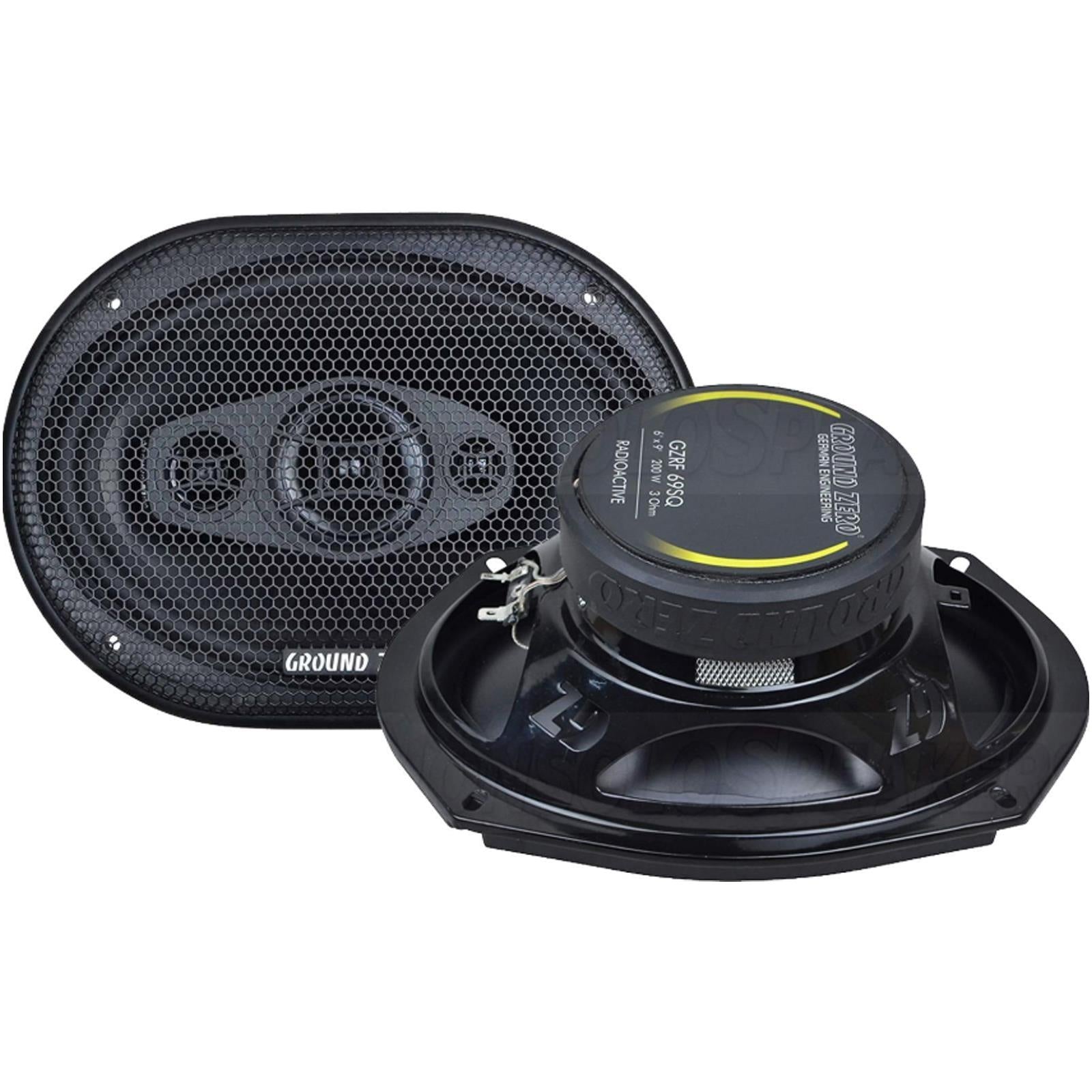 GROUND ZERO GZRF 69SQ 400 Watts 6×9″ 3-Way Coaxial Speaker System