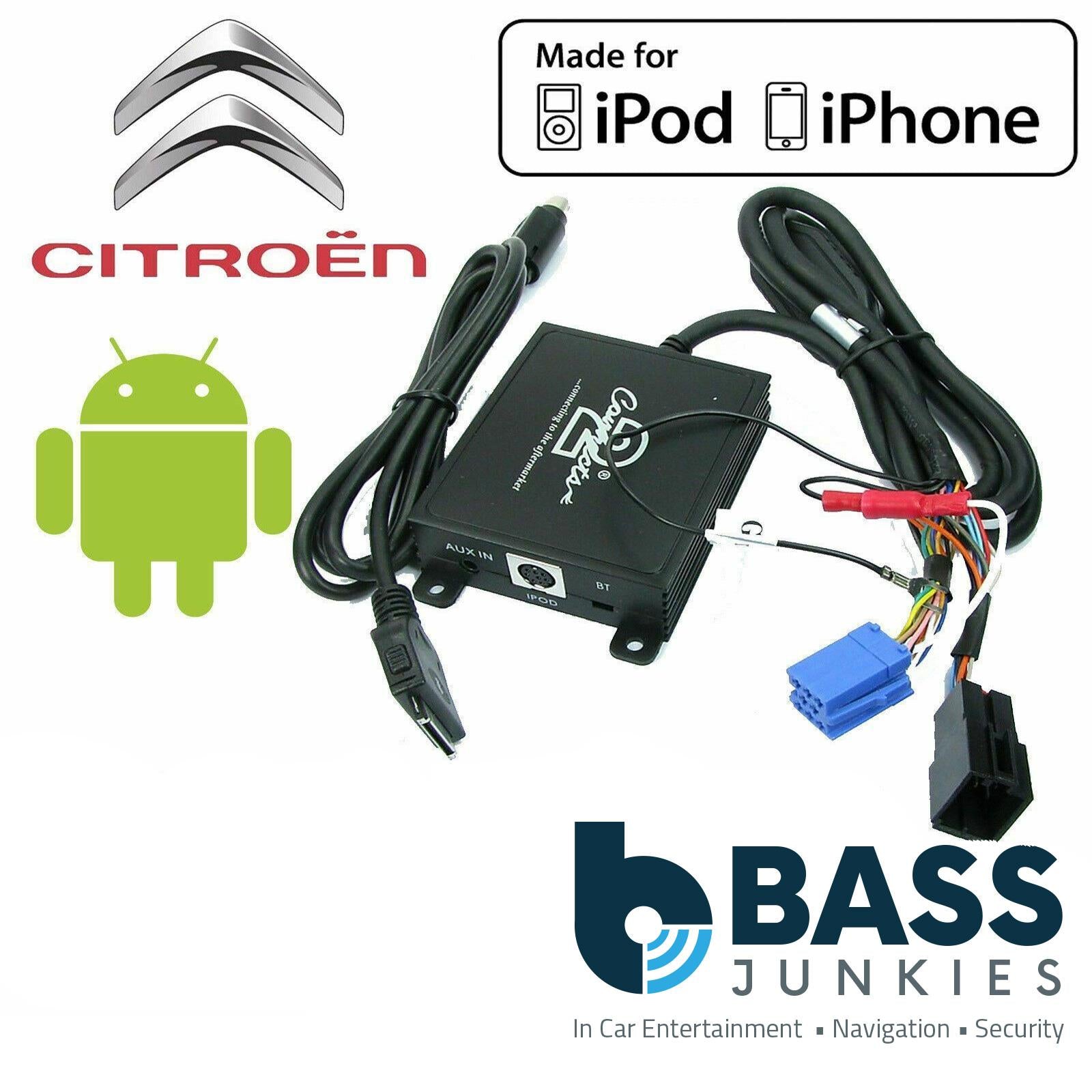 Citroen C5 2001-2004 Car Radio Stereo iPod iPhone 4 5 6 & Aux Interface Adaptor