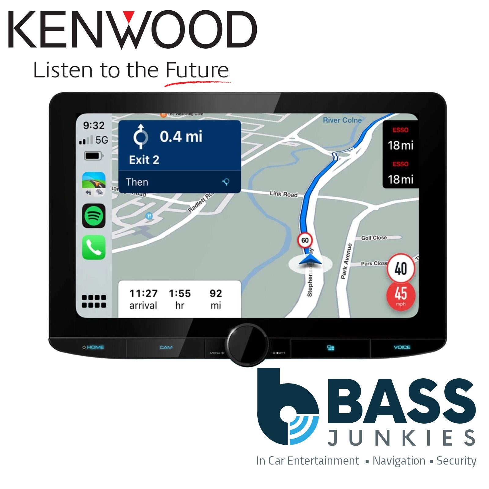 Kenwood DMX9724XDS - 10.1 Inch CarPlay Android Hi Res Wifi DAB Bluetooth Stereo