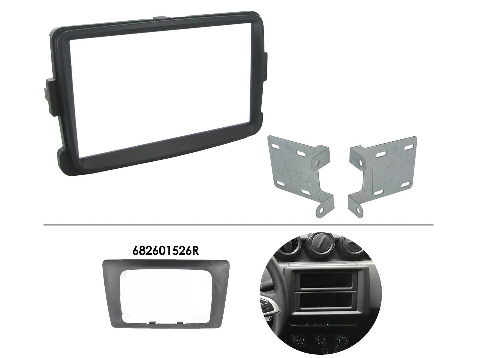 Connects 2 CTKDC03 - Dacia Duster/Sandero 2012 - 2016 Double Din Facia Speaker Adaptors & Fitting Installation Kit