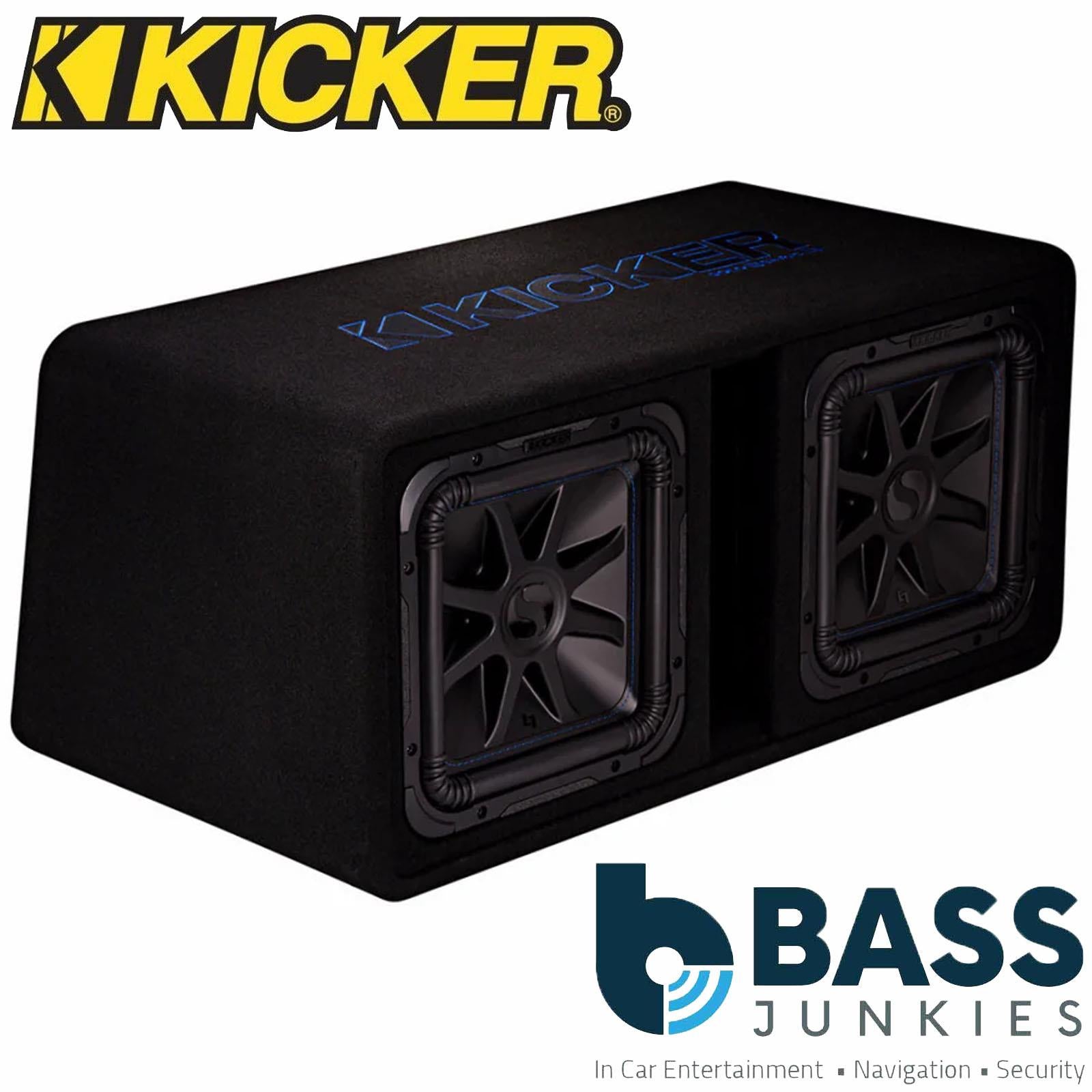 Kicker 44DL7S122 - 3000W Dual 12" Solo-Baric L7S Loaded Car Subwoofer Enclosure 2 Ohm