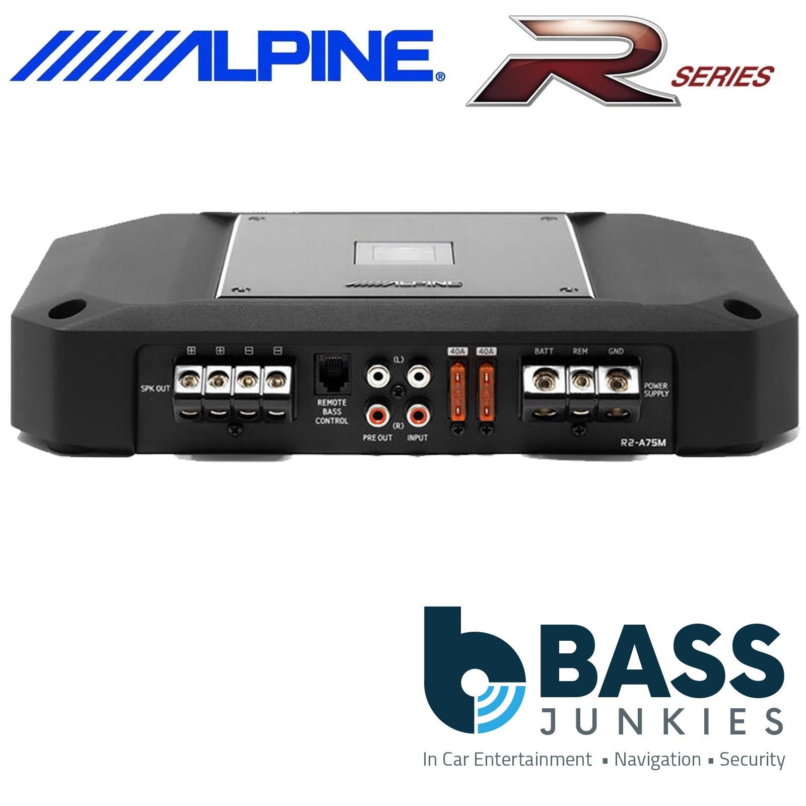 Alpine R2-A75M - R-Series 750 Watts Hi-Res Mono Car Subwoofer Amp Amplifier