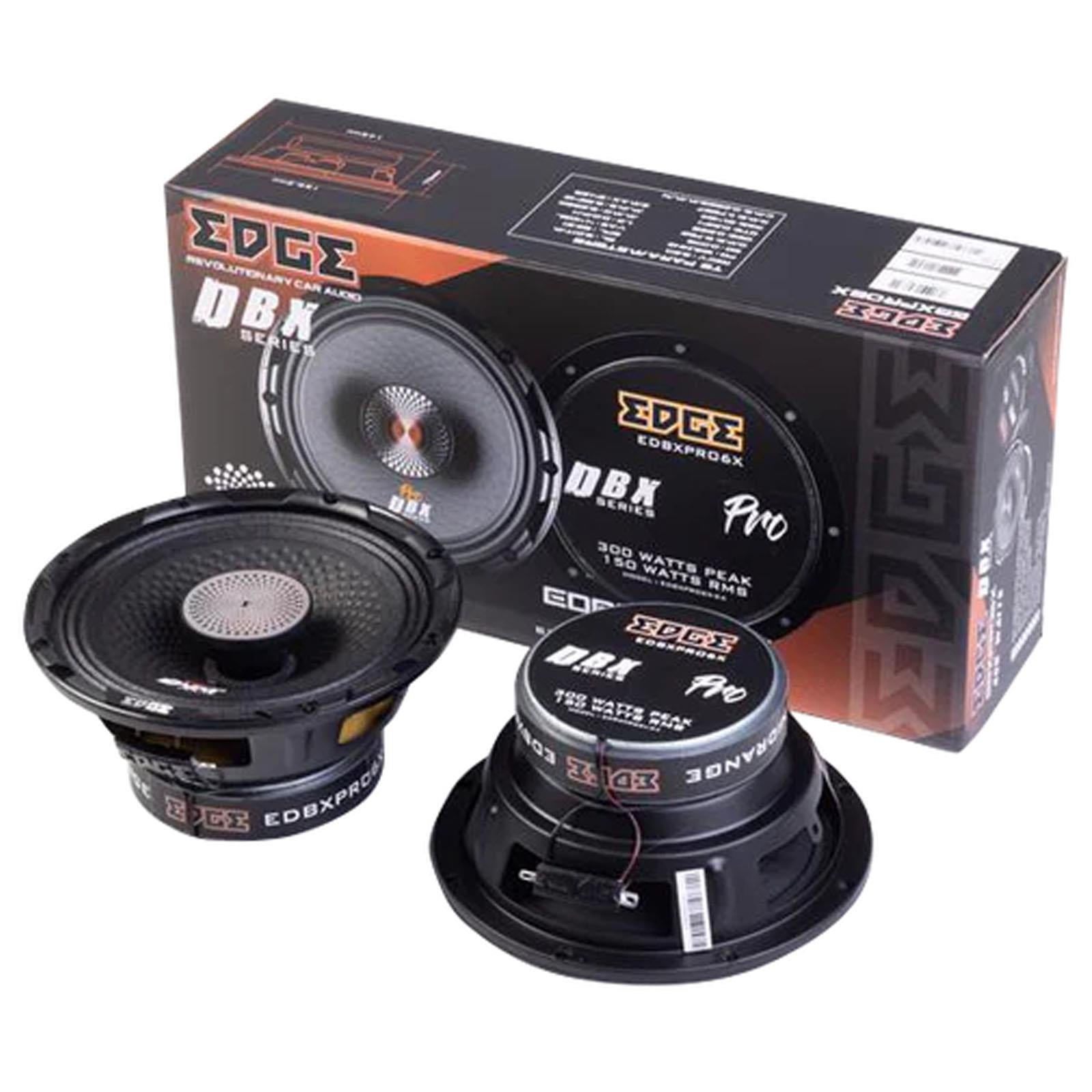Edge EDBXPRO6X-E4 - 6" 600 Watts 2-Way Coaxial Front Rear Car Door Speakers
