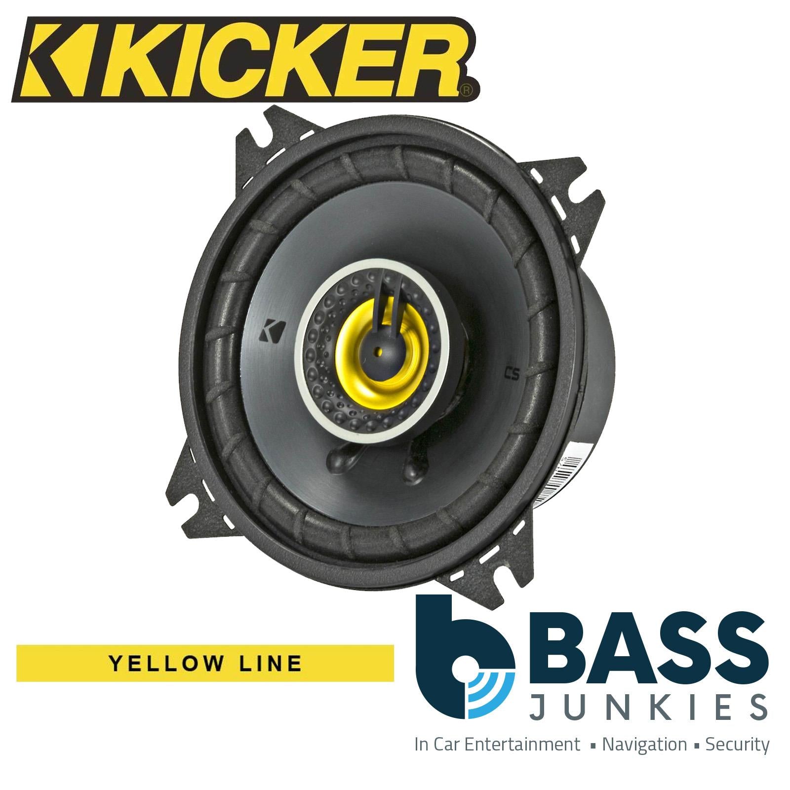 Kicker CS Series 46CSC44 - 4" 100mm 300 Watts Coaxial 2-Way Car Door Speakers