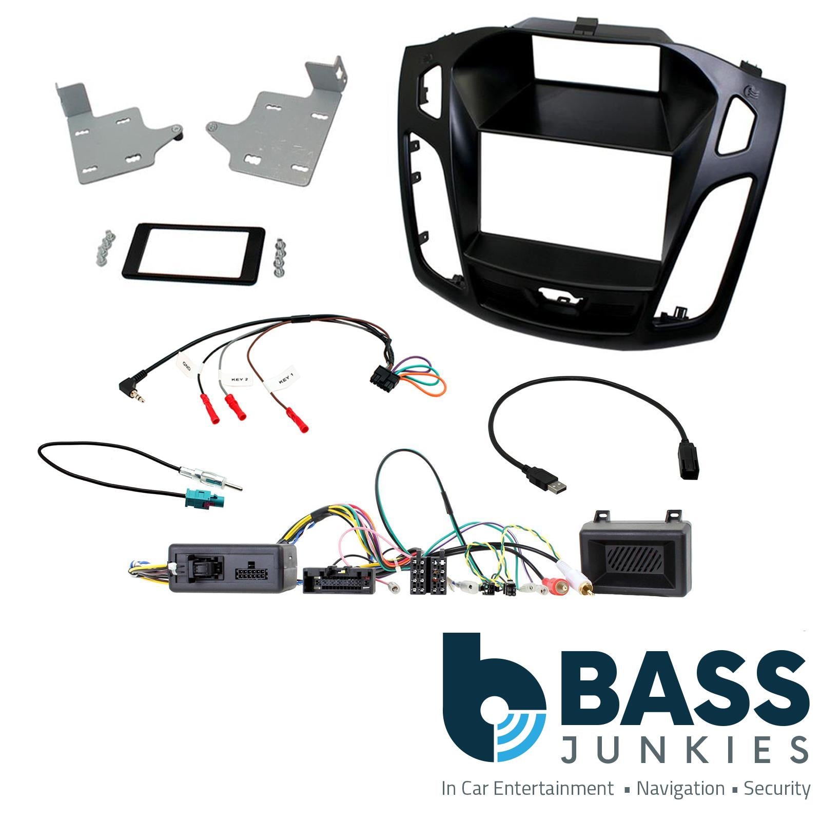 Connects2 CTKFD64 Ford Focus 2015 On Double Din Car Stereo Fascia & Steering Wheel Kit