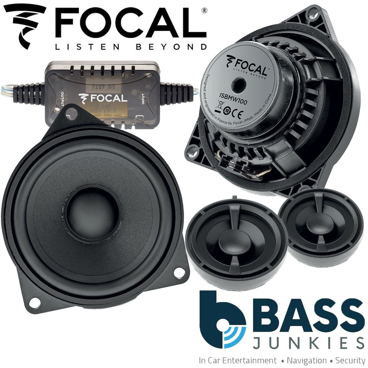 Focal ISBMW100 4" 160 Watts 2-Way Component Car Door Speakers For BMW M4 G82 2020 Onwards