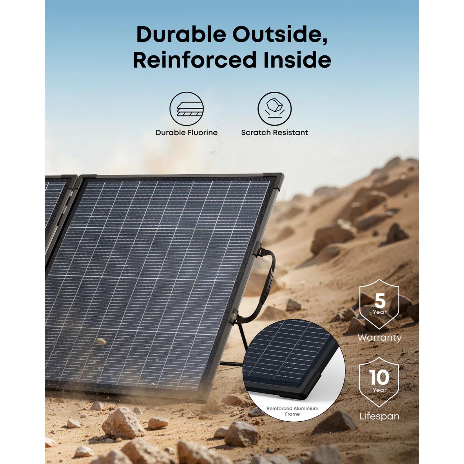 Anker SOLIX - PS200 200 Watt Bifacial Foldable Portable Solar Panel for Portable Power Stations