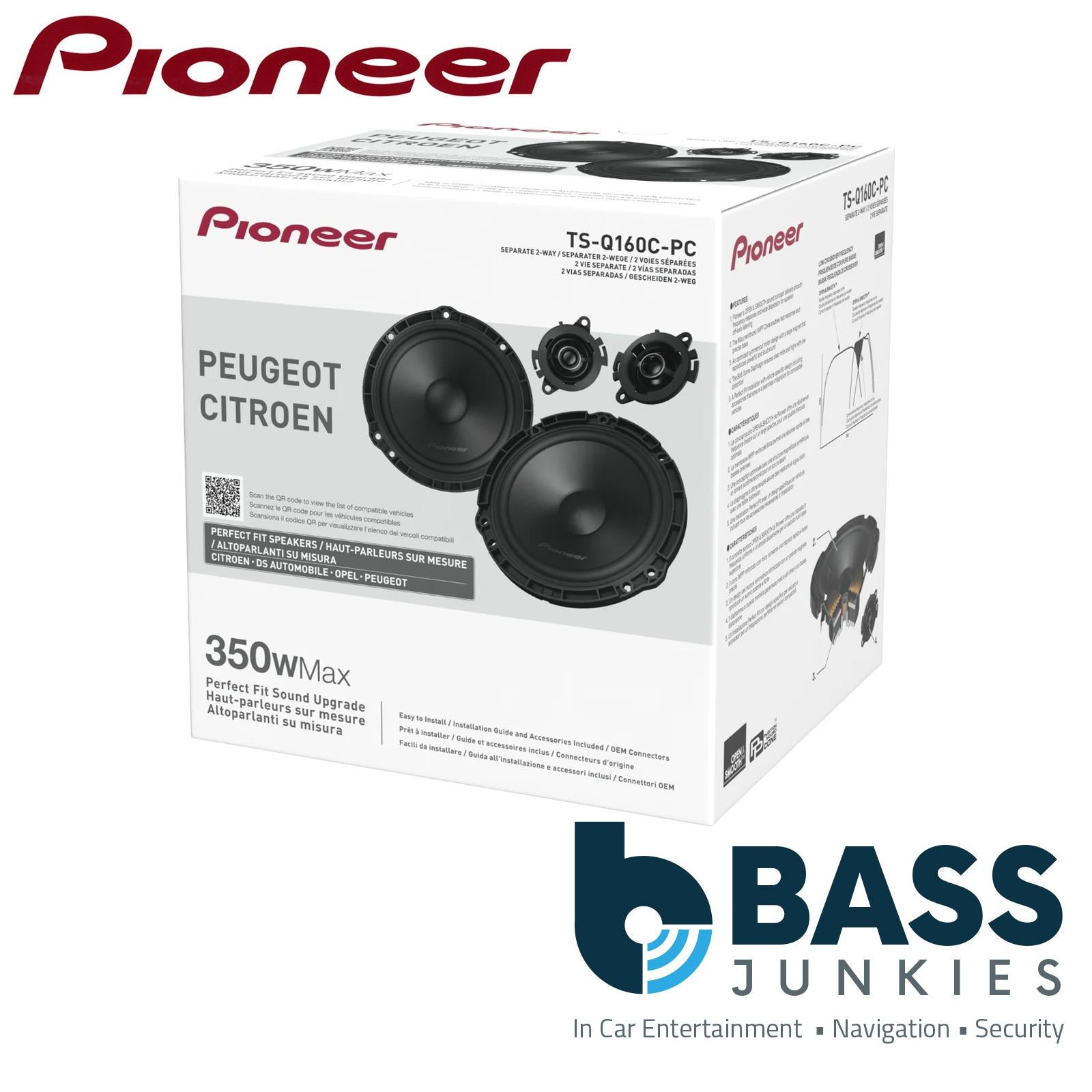 Pioneer TS-Q160C-PC - 700 Watts Component Car Speakers For Peugeot & Citroen