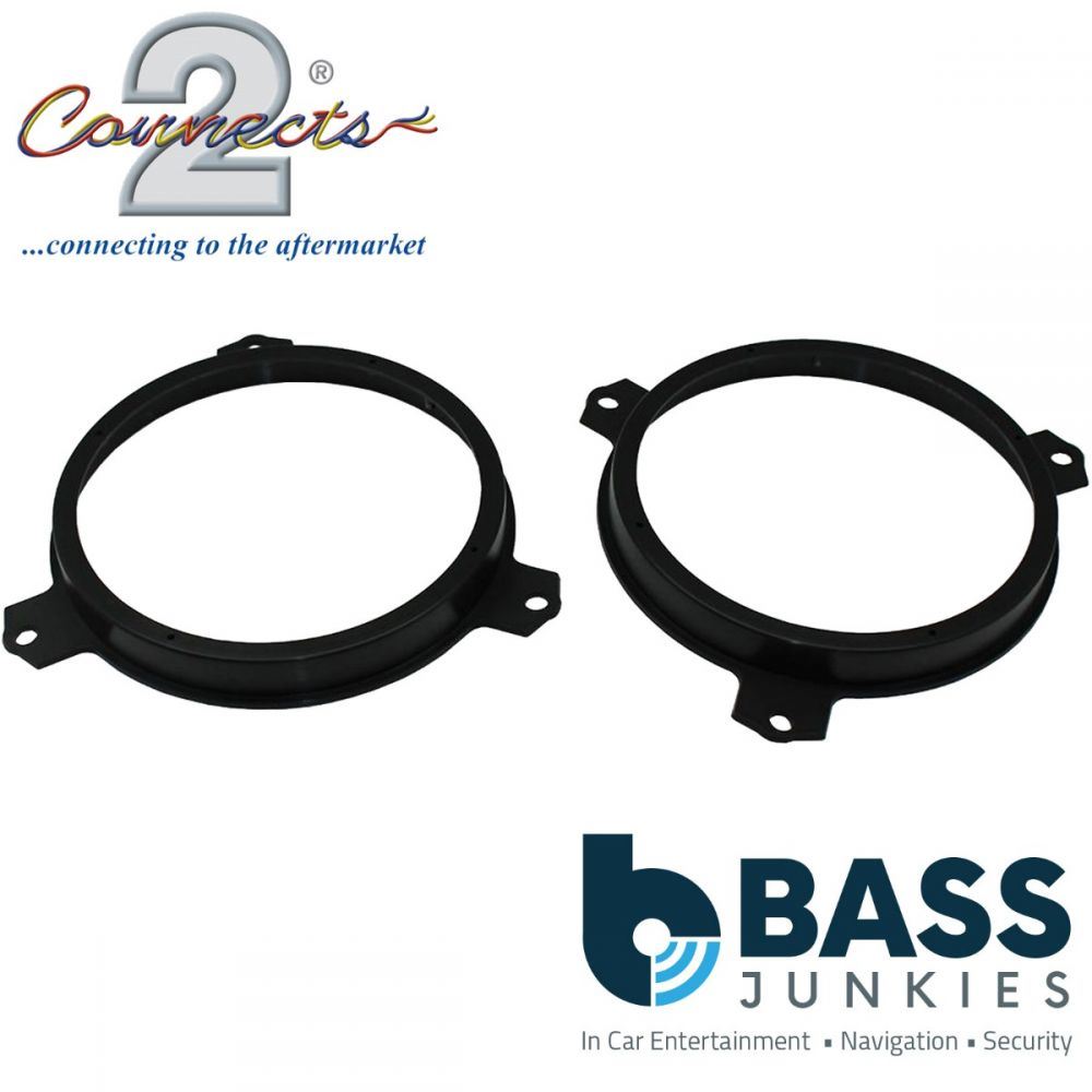 Connects2 CT25PE08 - Peugeot 108 2014 Onwards 165mm 6.5" Front Door Car Speaker Adapter Brackets