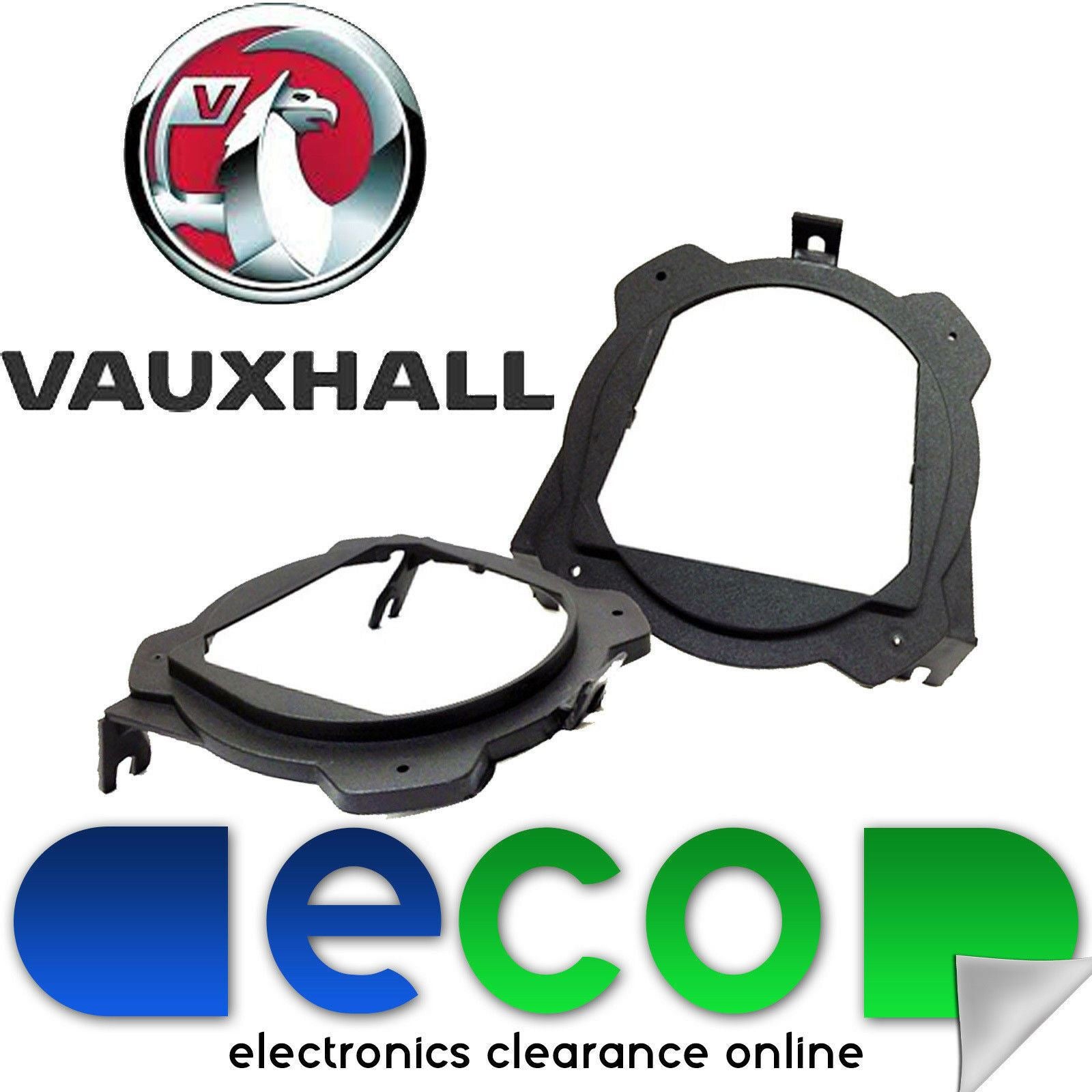 Connects2 CT25VX03 - Vauxhall Corsa & Tigra 130mm 5.25" Rear Side Shelf Car Speaker Adapter Brackets