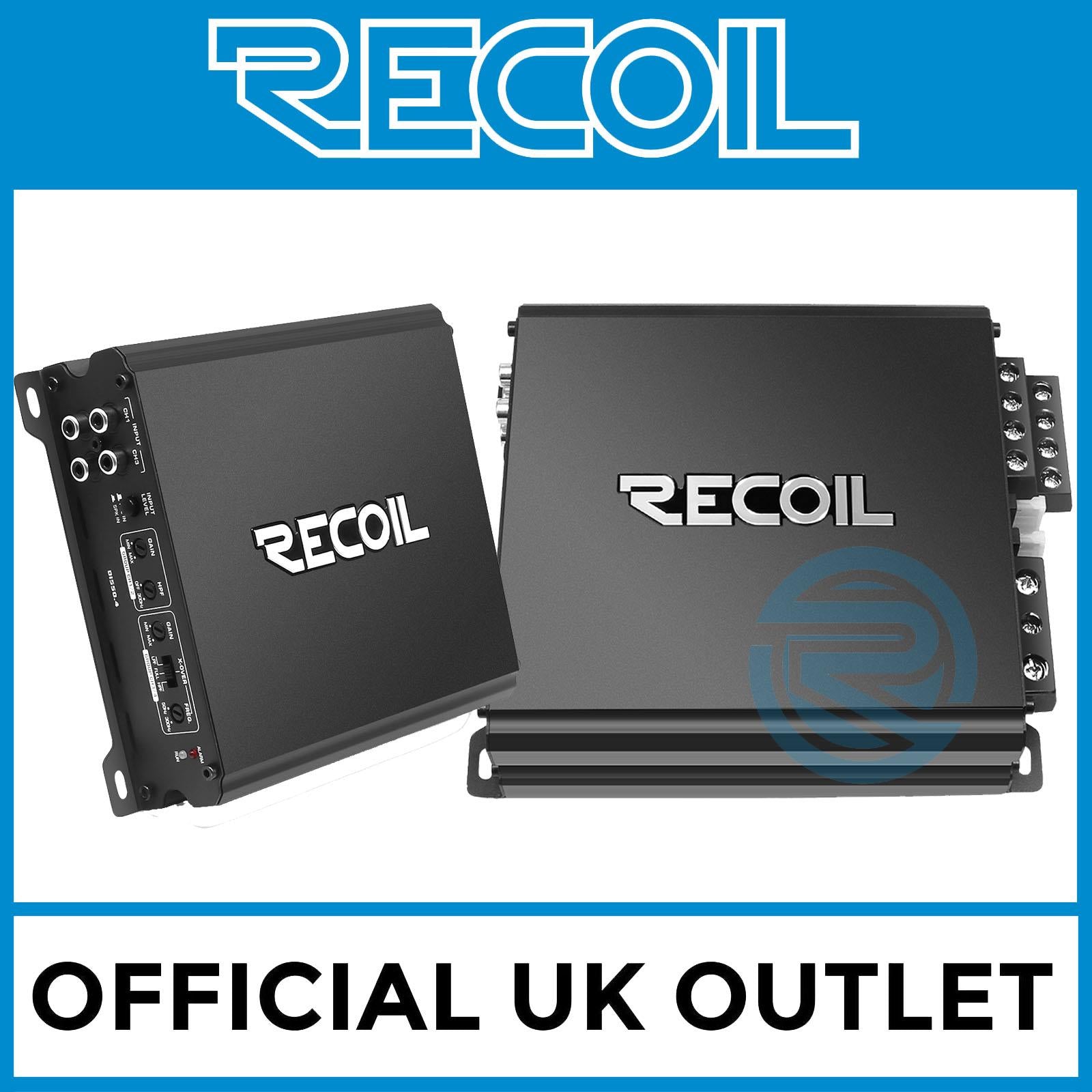 Recoil DI550.4 - 1040 Watts 4-Channel 2-4 Ohm Stable Class-D Car Amp Amplifier