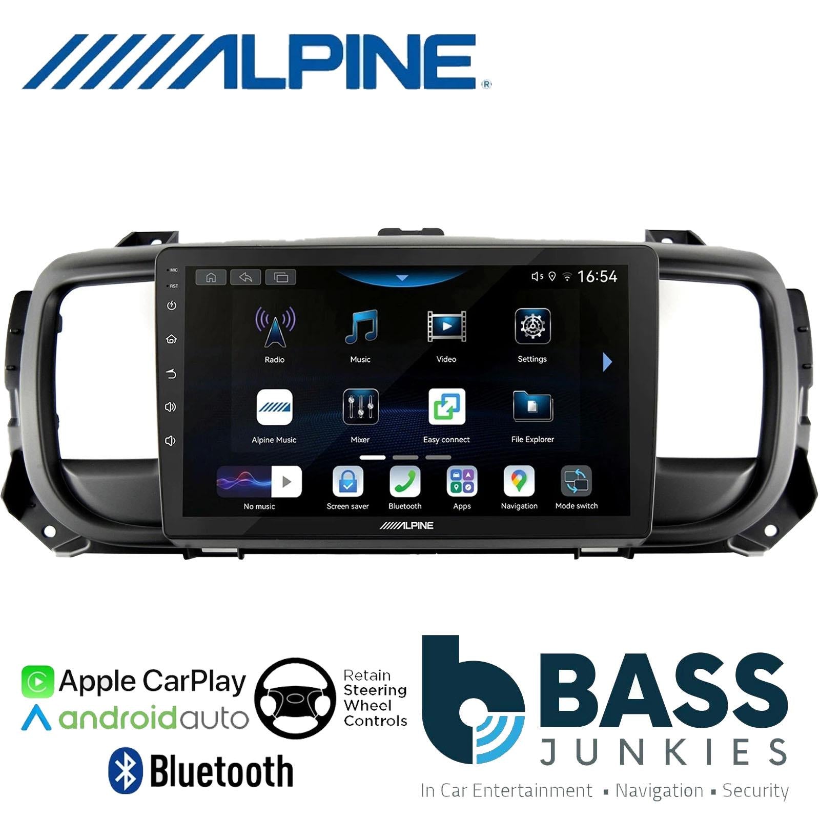 Alpine 9" CarPlay Android Car Stereo Kit For Citroen Jumpy Spacetourer 16 On
