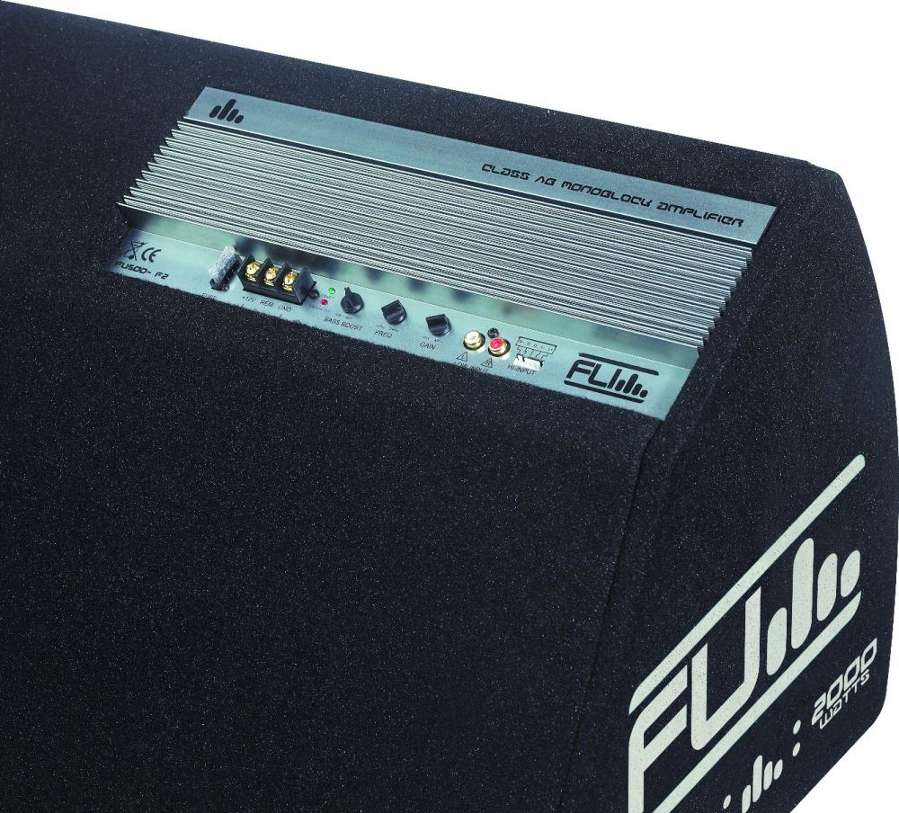 Fli Underground FU12TA-F1 - Twin 12" Inch 2000 Watts Active Car Sub Subwoofer Enclosure