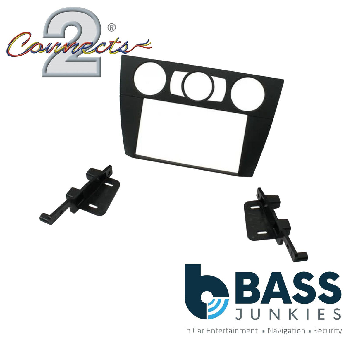 Connects 2 CT23BM08 Double Din Stereo Fascia Adaptor For BMW 3 Series E90 E91 E92 E93 2005 - 2012