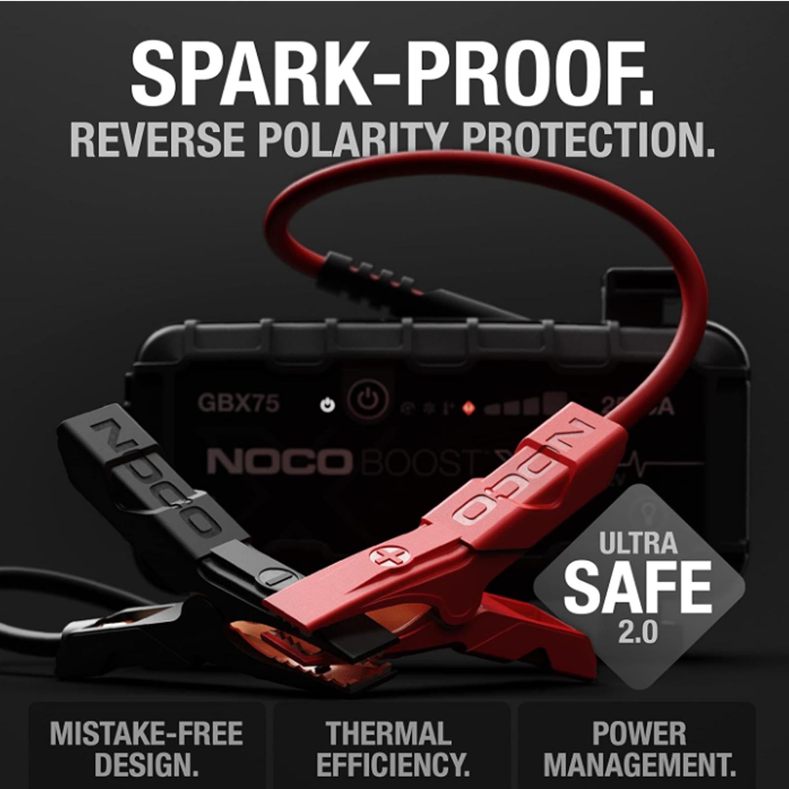 NOCO GBX75 - 2500A UltraSafe Lithium Jump Starter Power Bank USB-C 12V