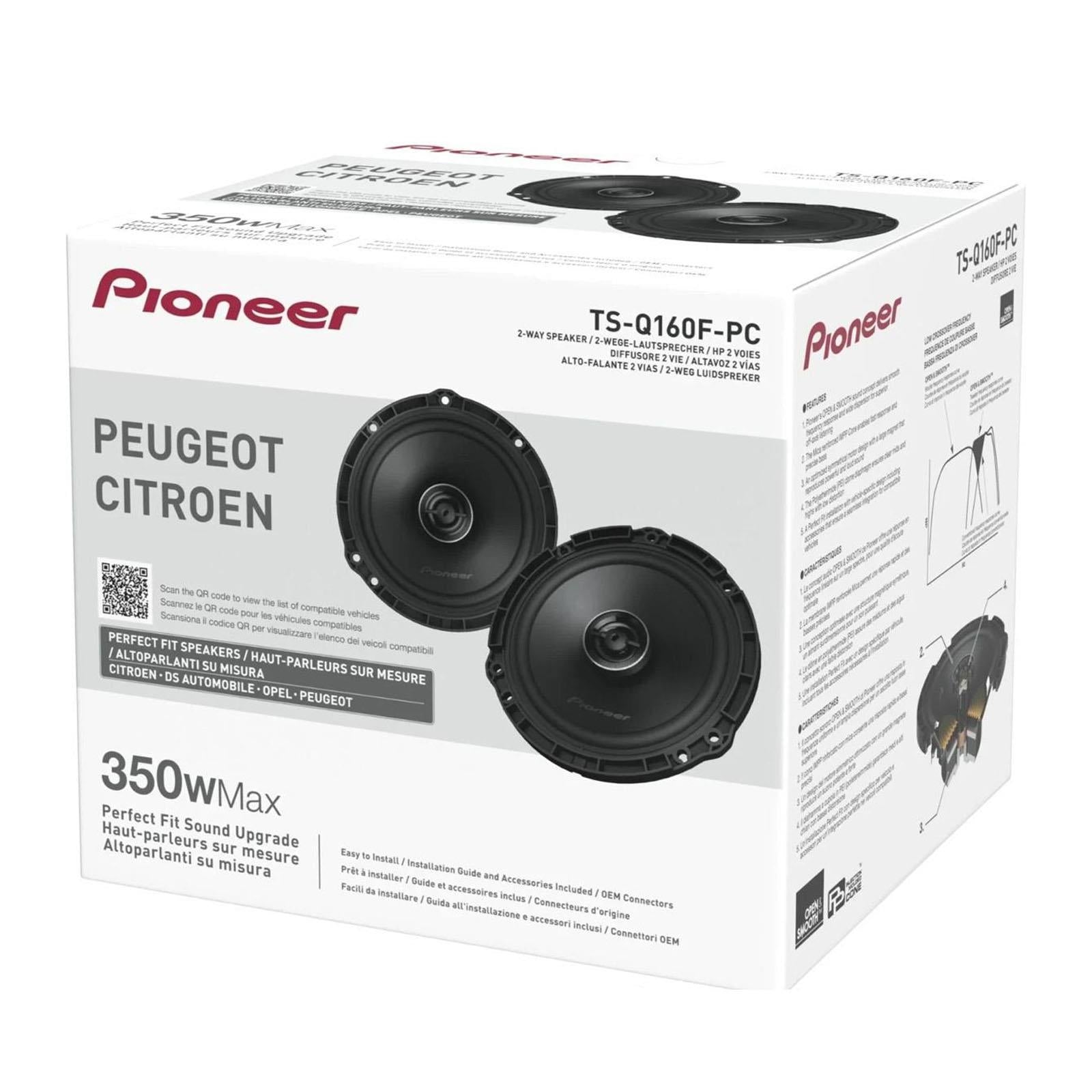 Pioneer 700 Watts Coaxial Rear Door Car Speakers For Peugeot 408 2022 Onwards