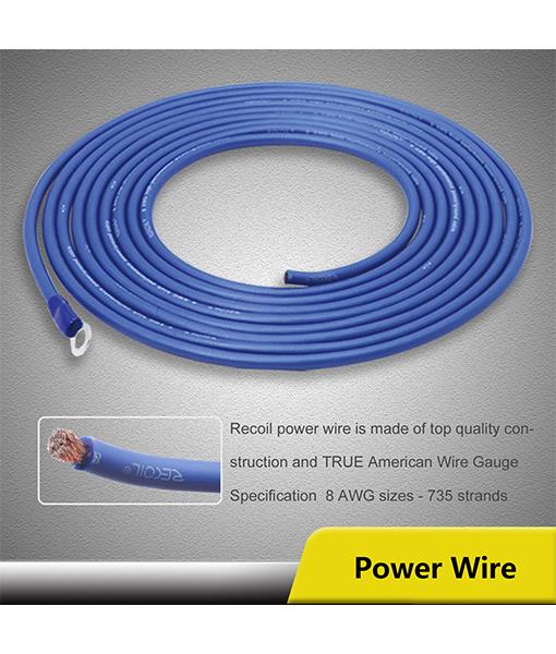 Recoil PCK4 - 4 AWG 1200 Watts OFC Pure Copper Complete Amplifier Wiring Kit