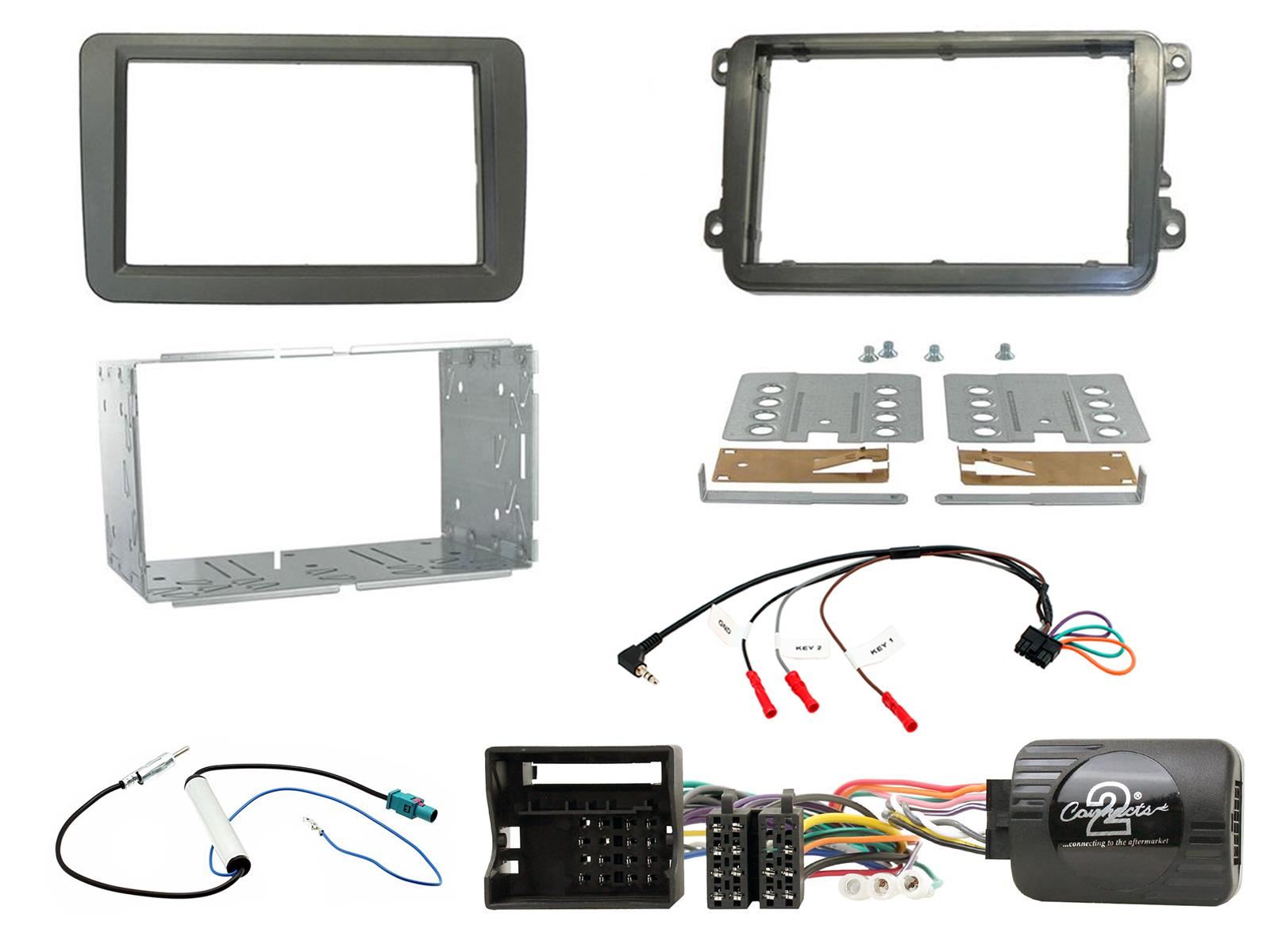 Grundig 6.8" Apple Android Double Din Stereo & Fitting Kit + Steering Wheel Stalk Controls to fit VW Passat 05-15 | Golf 03-13 | Touran 06-15 | Transporter 09-15 | Polo 09-14 | Jetta 05-15 | EOS 06-15